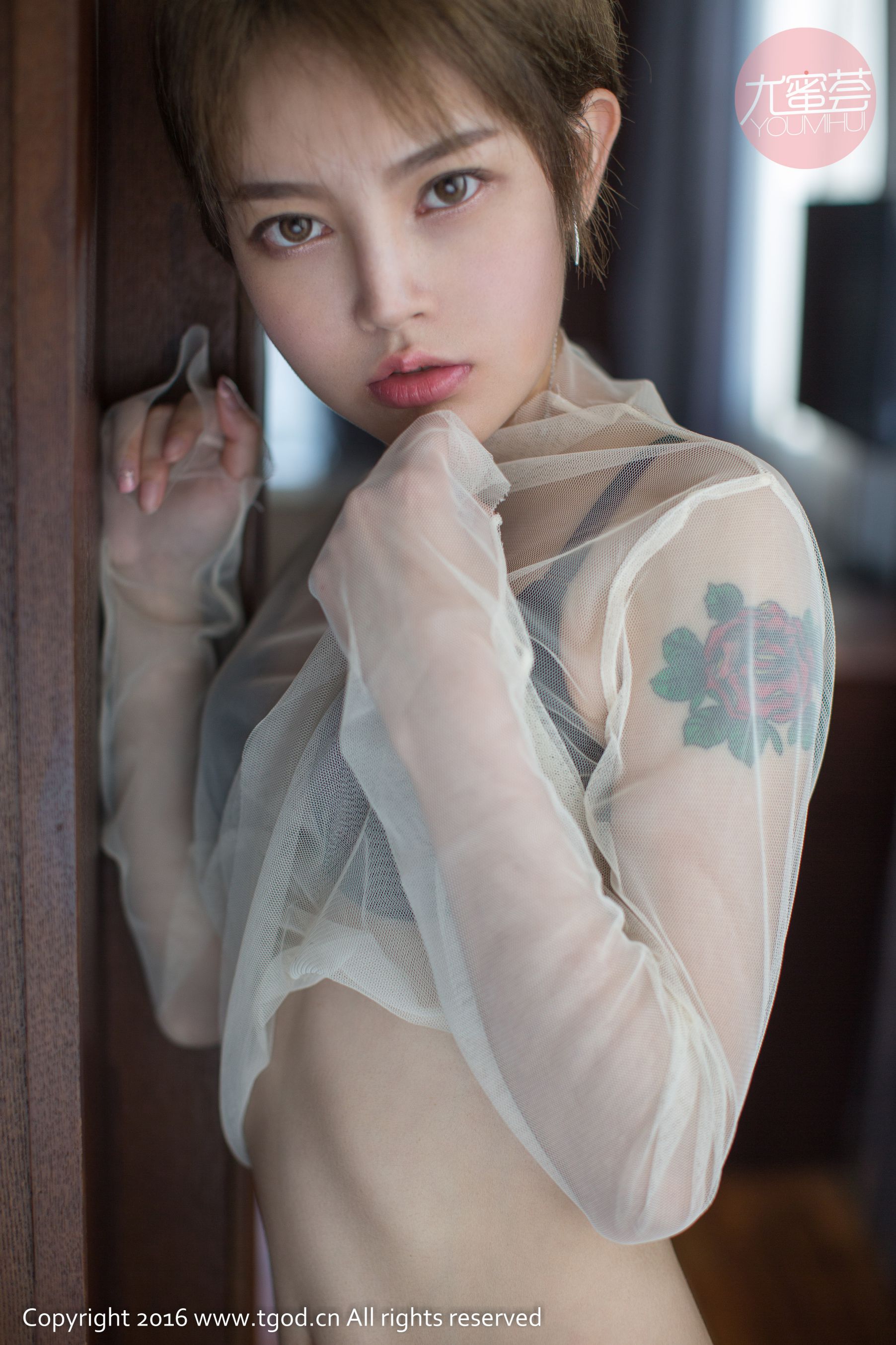lynne黎茉《透视装短发妹子》-图16