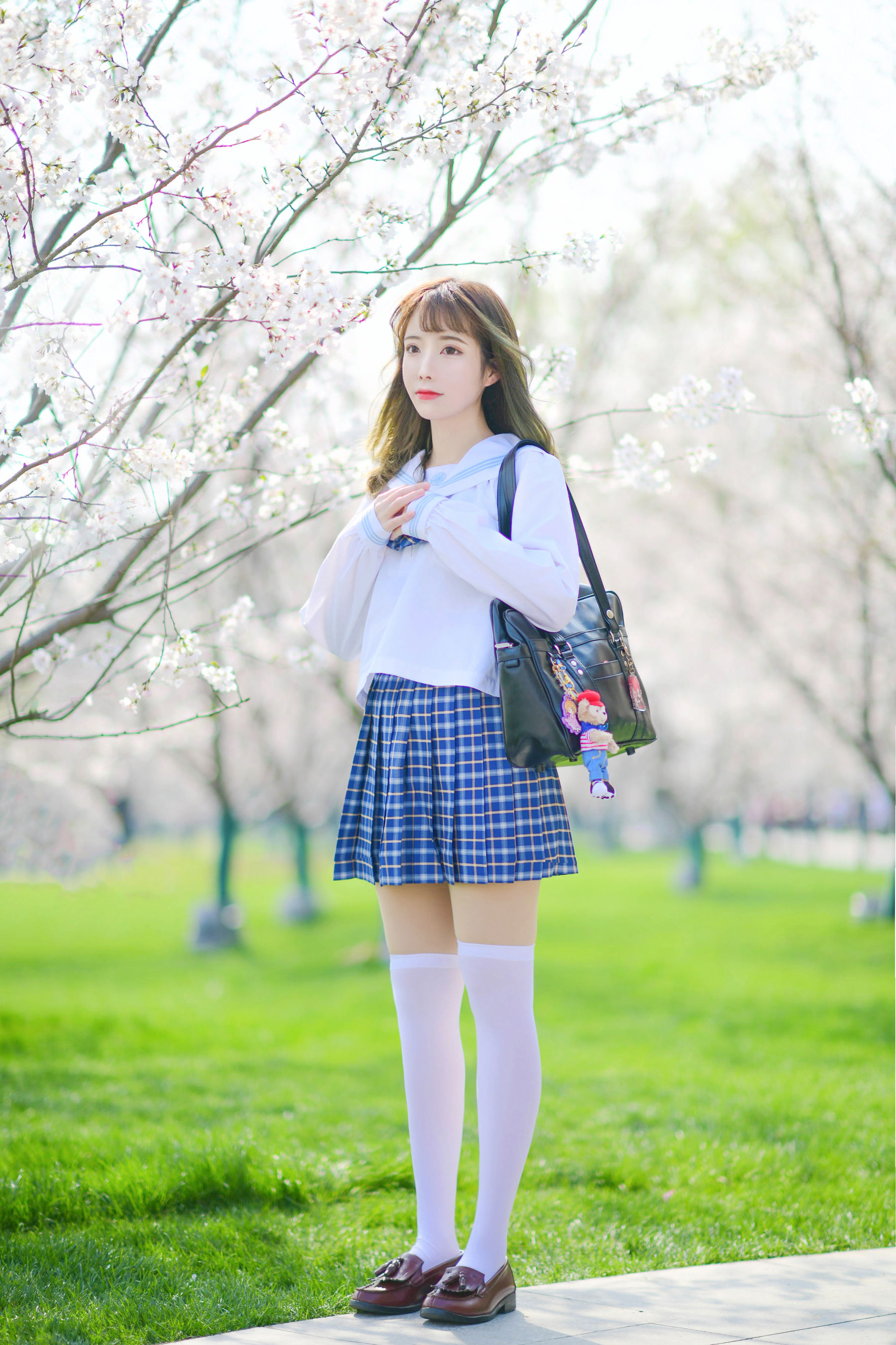 可爱妹子Fushii_海堂 - 樱花树下-图17