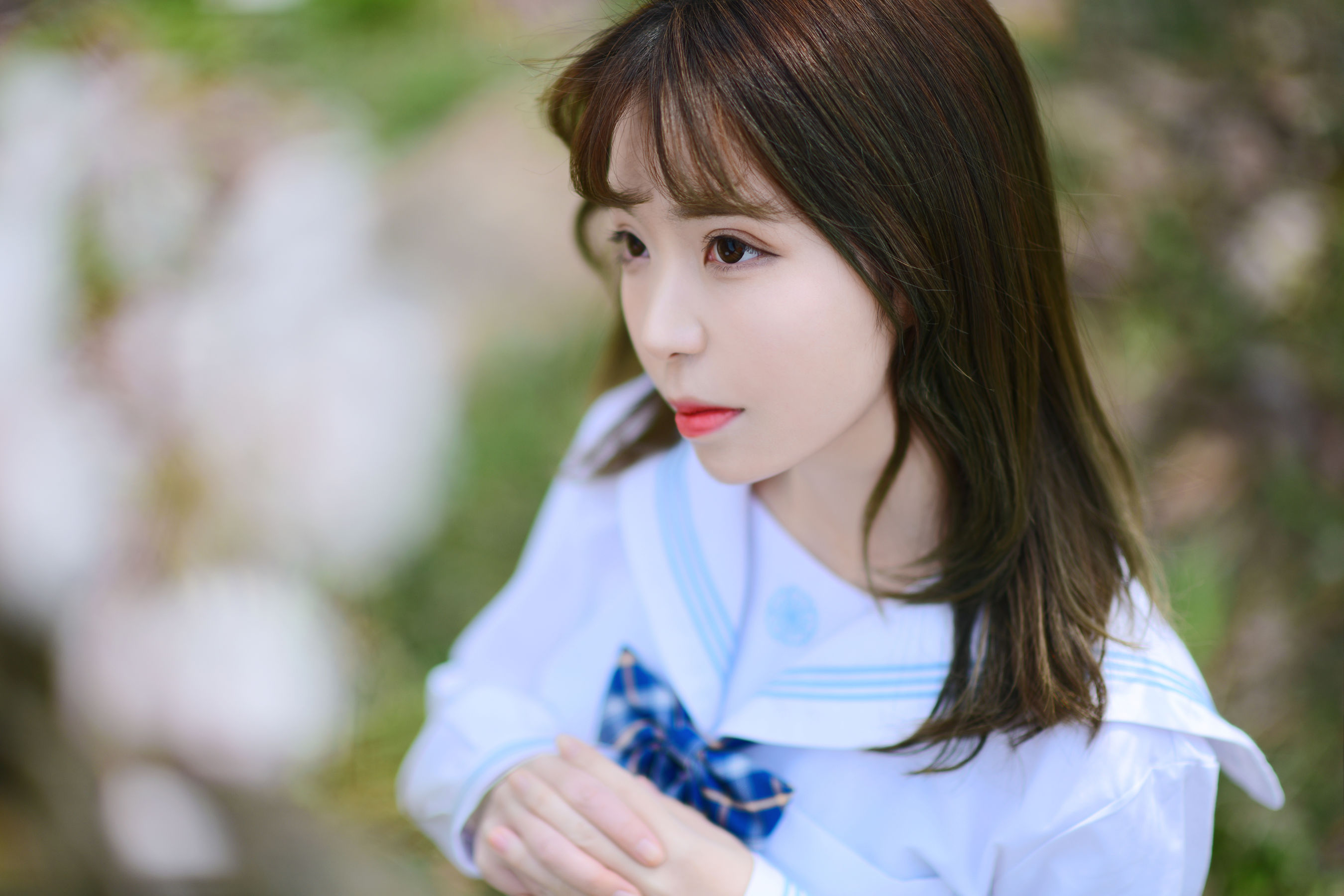 可爱妹子Fushii_海堂 - 樱花树下-图2