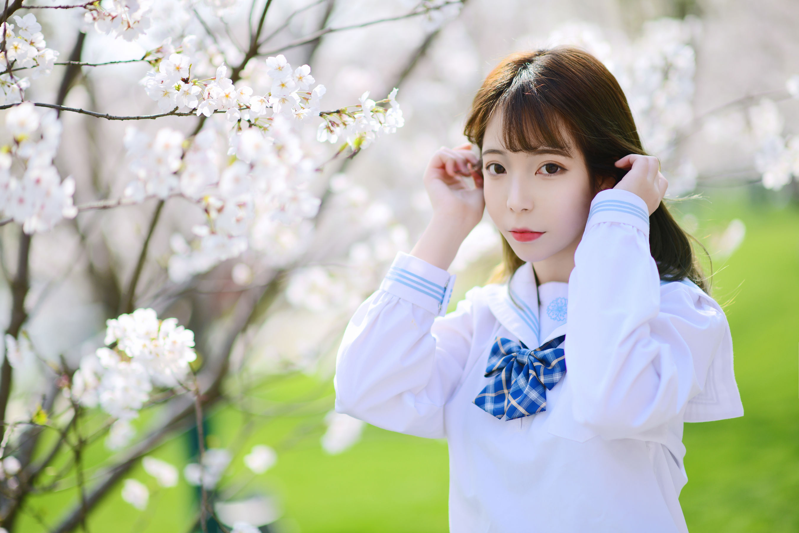 可爱妹子Fushii_海堂 - 樱花树下-图3