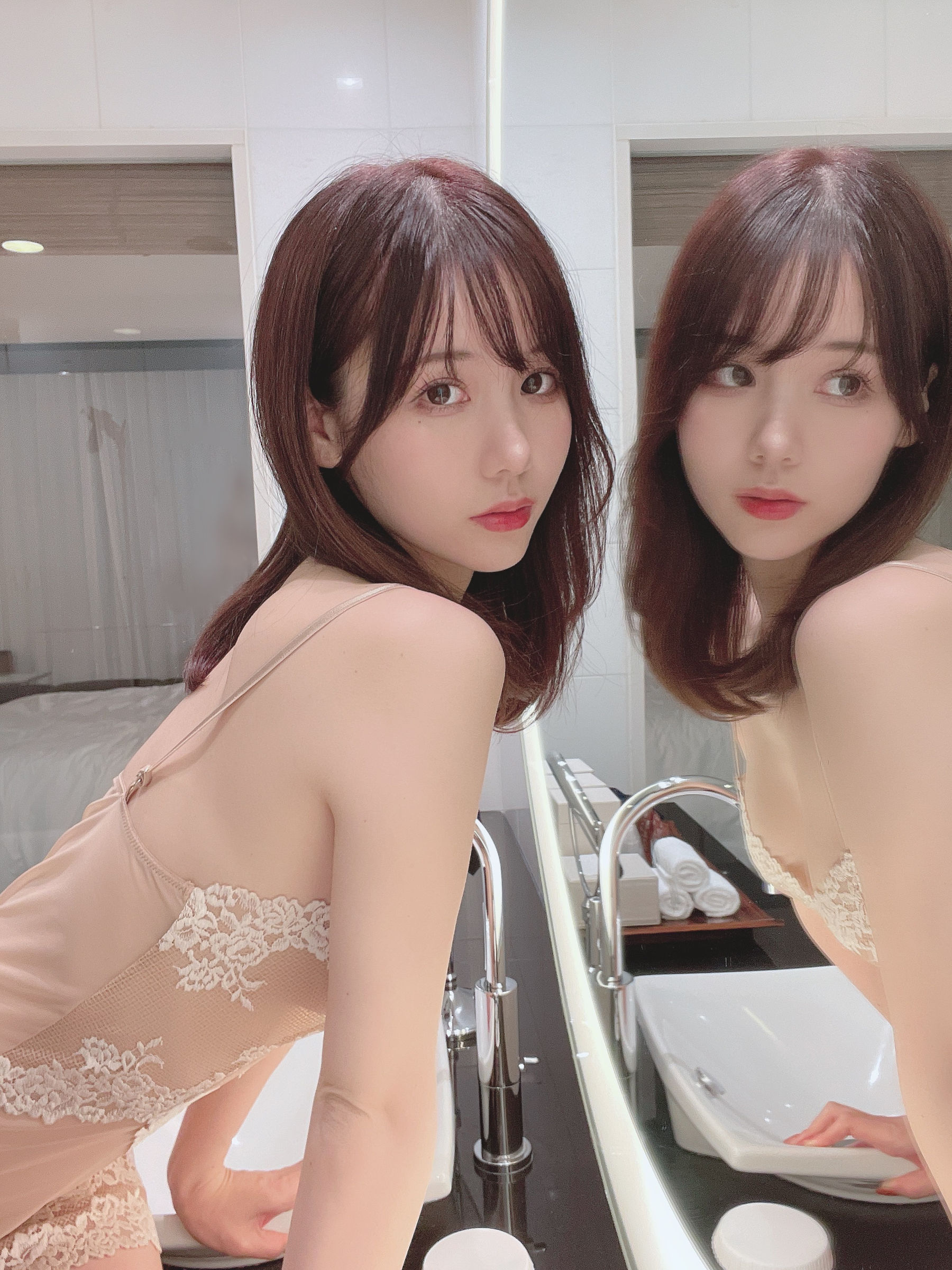 日本甜美COSERけんけん 20211124-透け肌キャミソール-图16