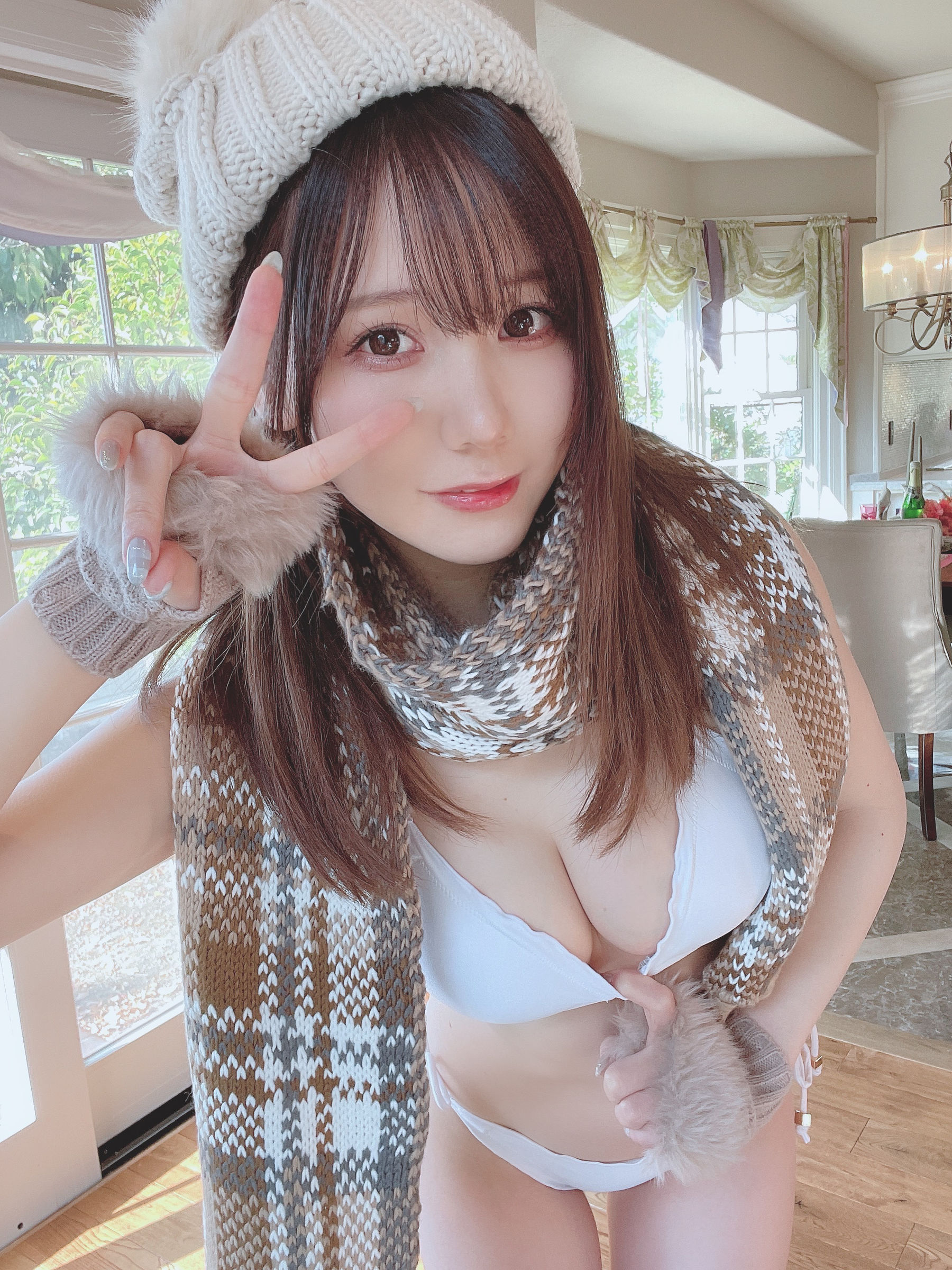 日本甜美COSERけんけん 20220114-ビキニマフラー-图11