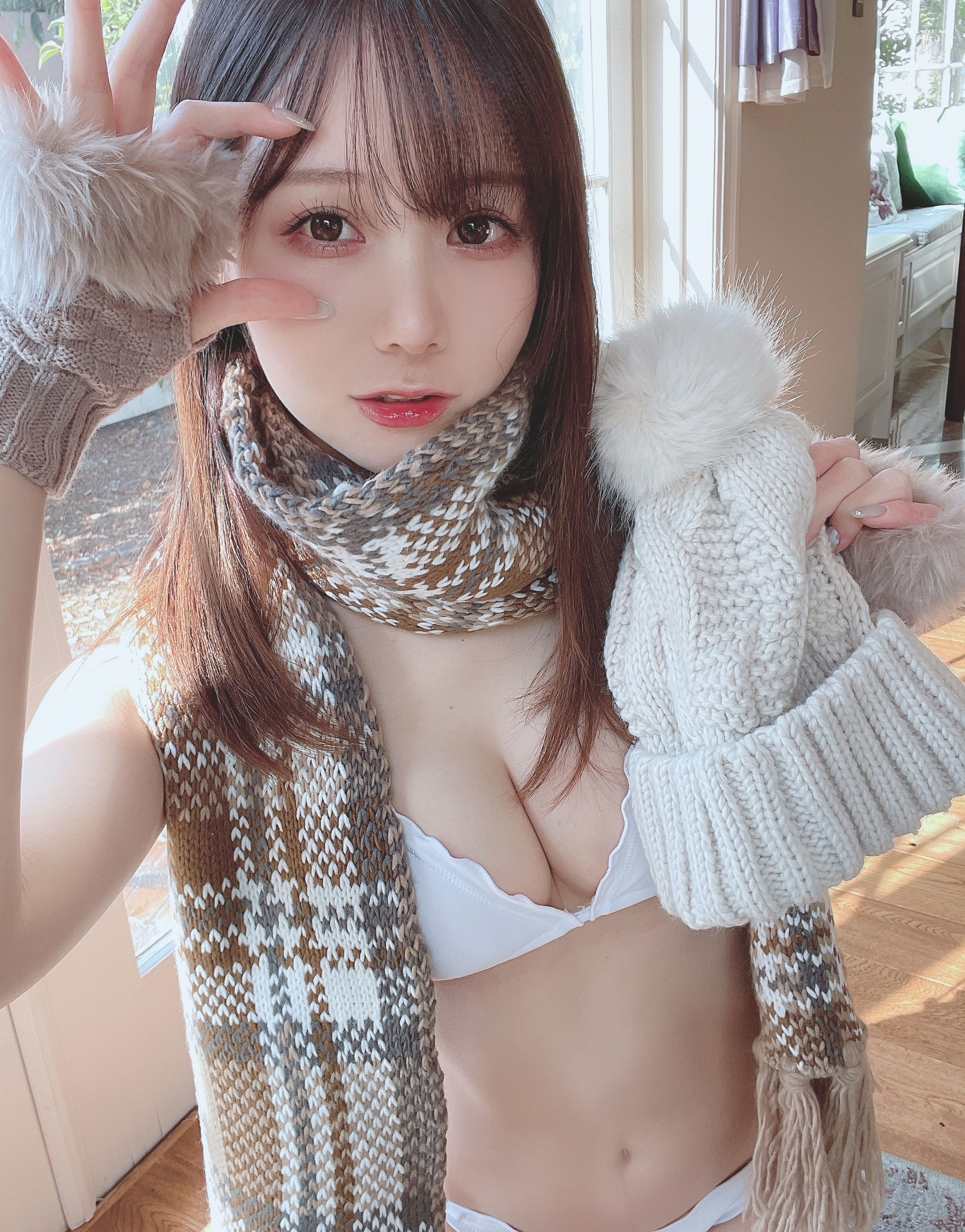 日本甜美COSERけんけん 20220114-ビキニマフラー-图4