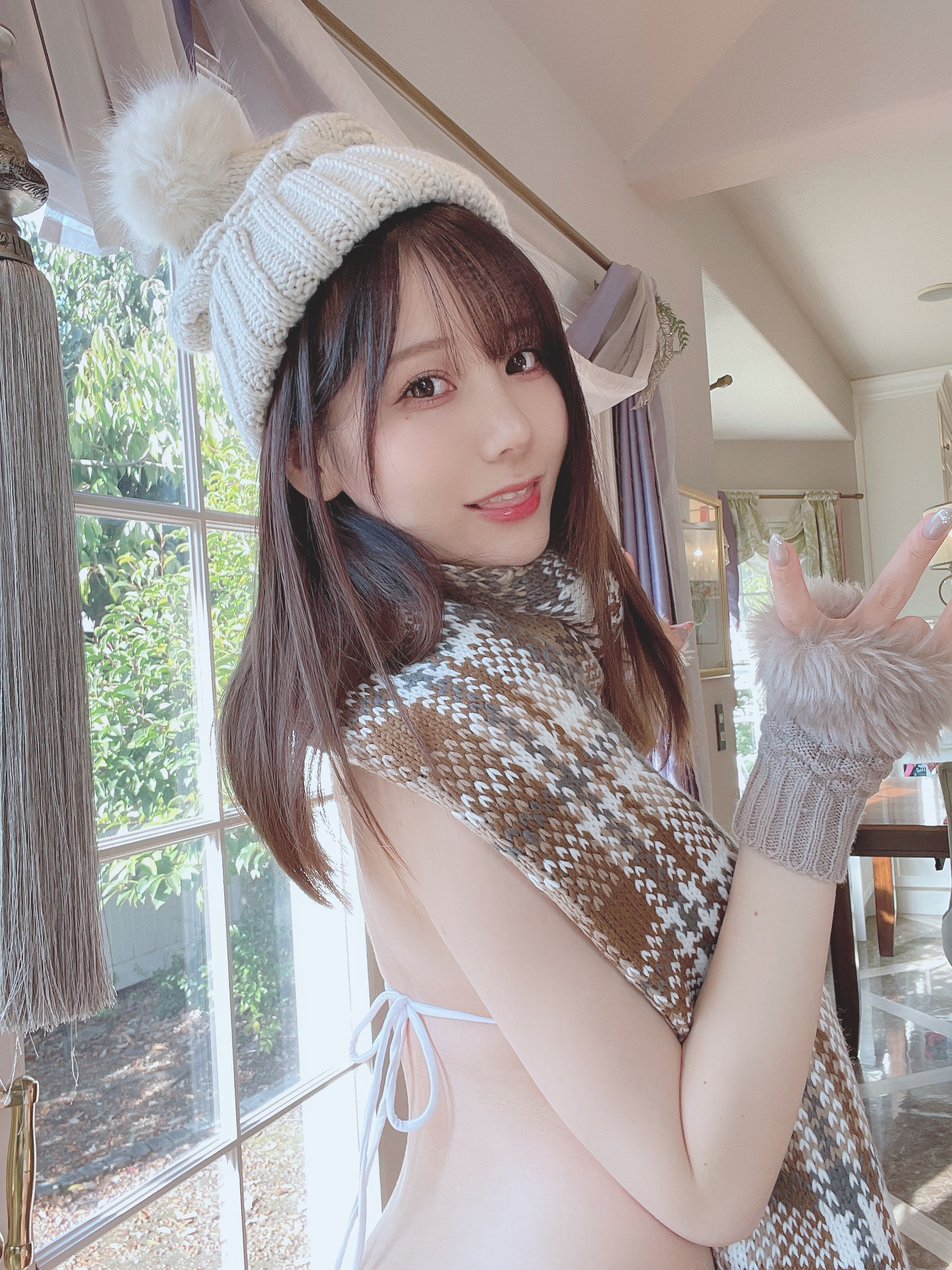 日本甜美COSERけんけん 20220114-ビキニマフラー-图6