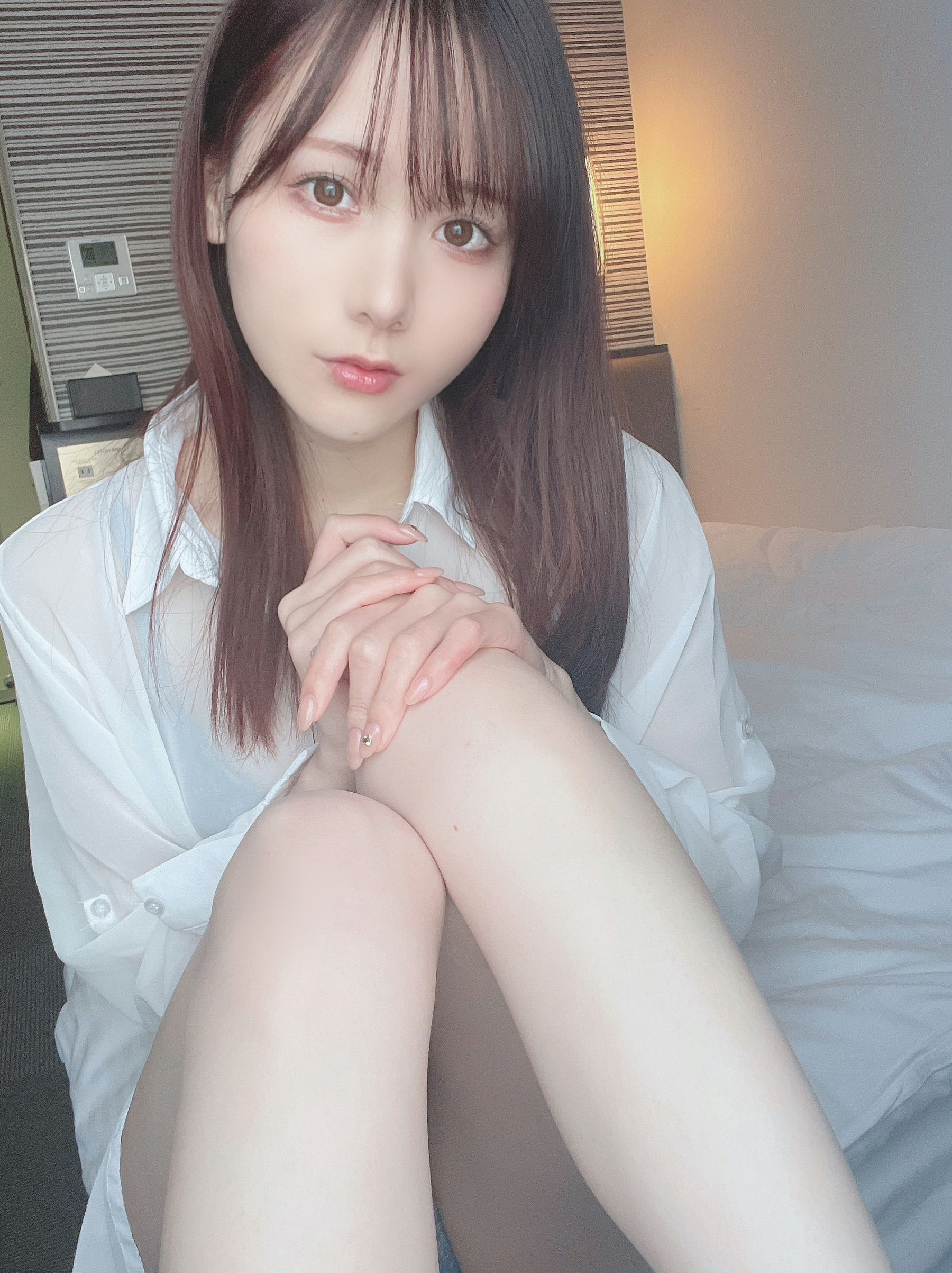 日本甜美COSERけんけん 20220128-透けシャツ×ランジェリー-图9