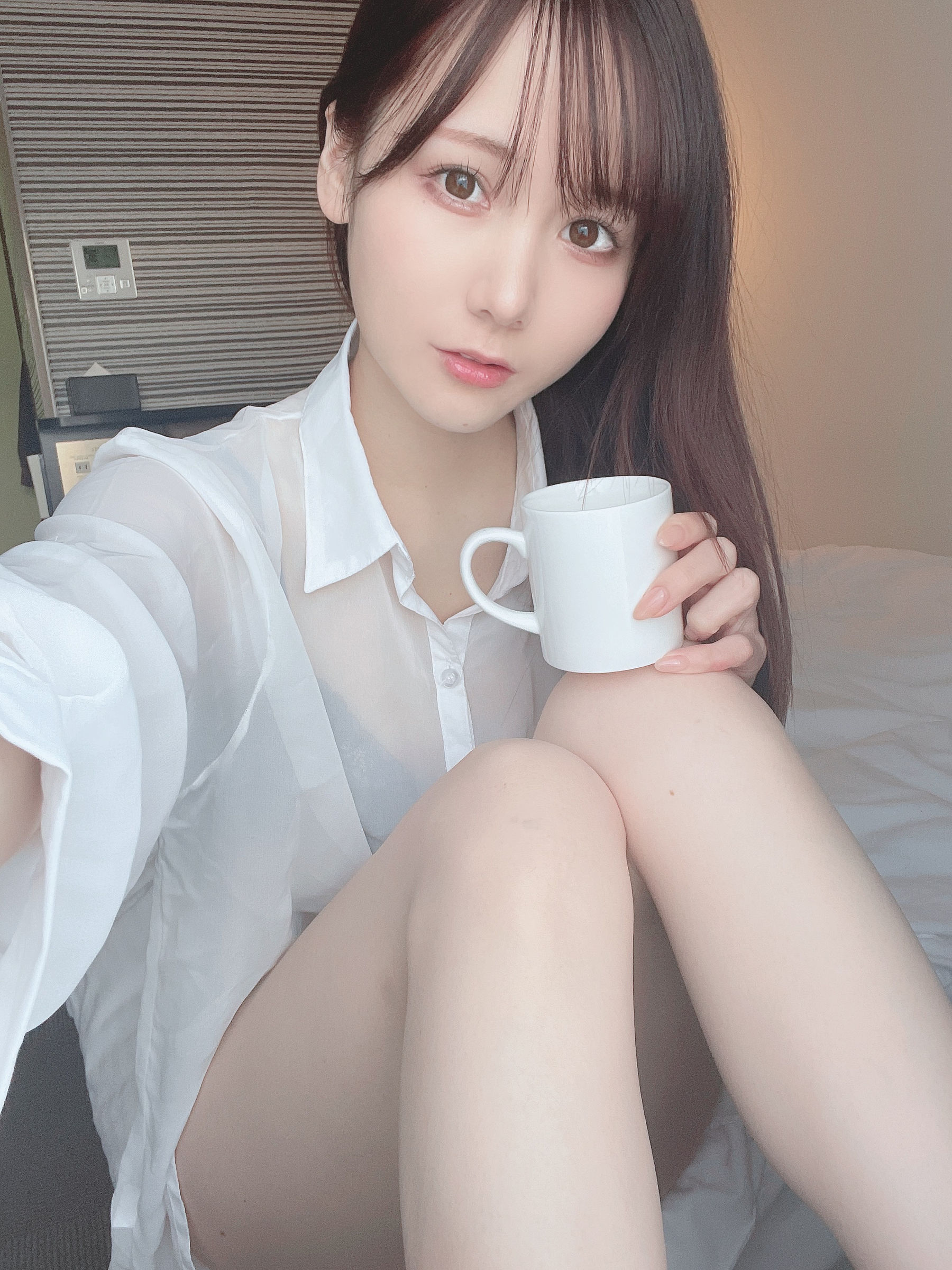 日本甜美COSERけんけん 20220128-透けシャツ×ランジェリー-图19