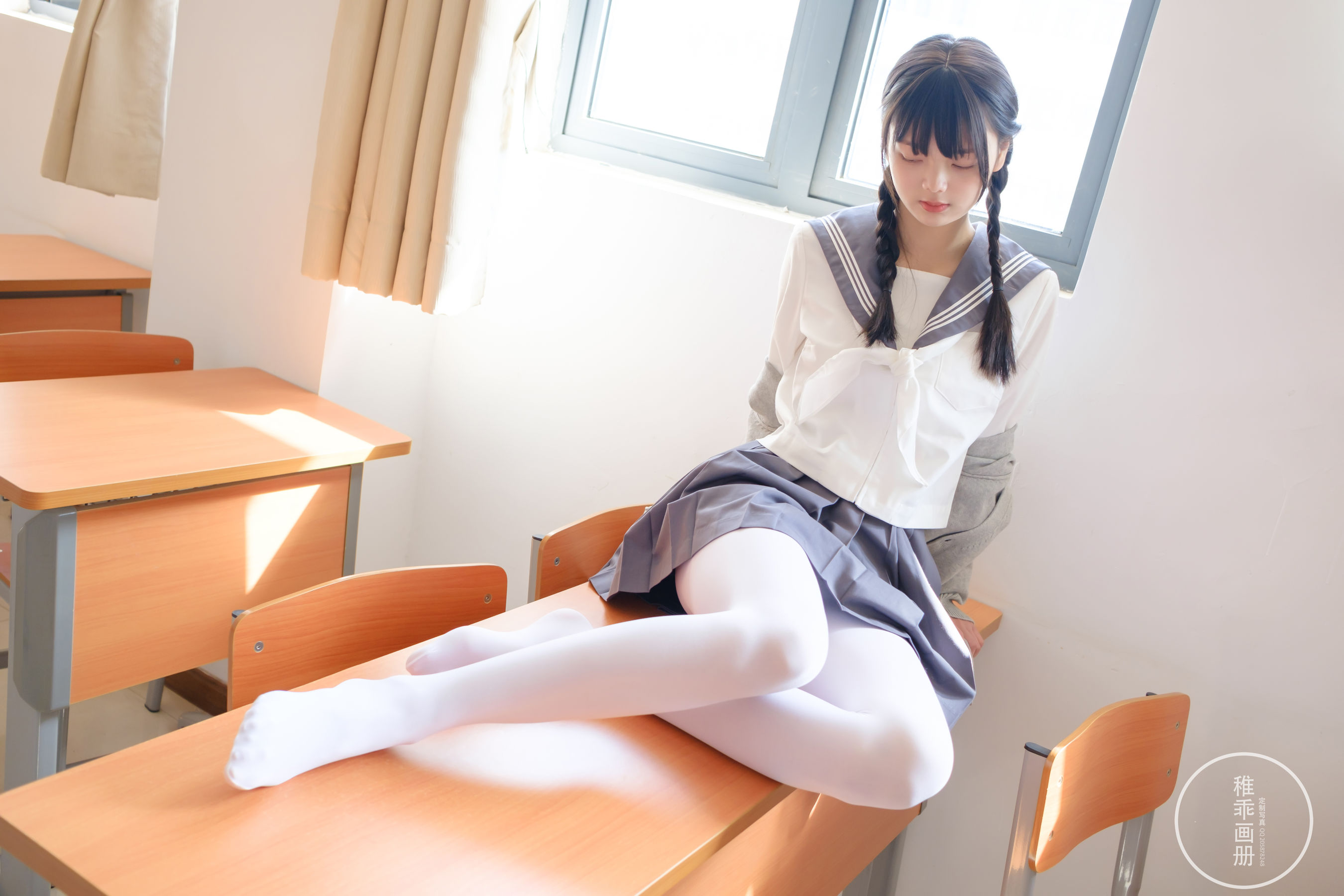 柴系小乖(稚乖画册) - 晴空 赤西夜夜 80D白丝-图8