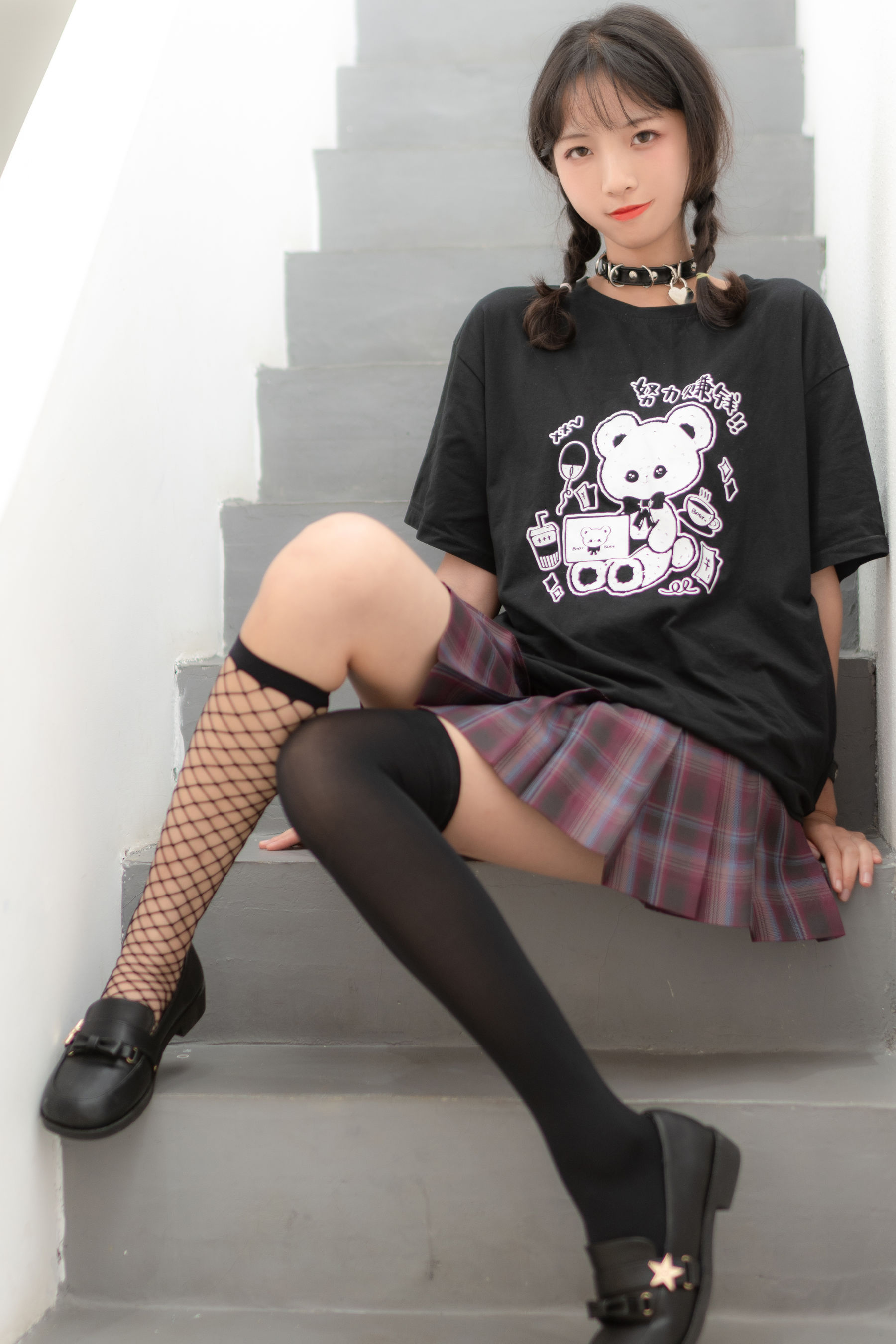 清纯妹子西瓜 - JK双拼袜-图9