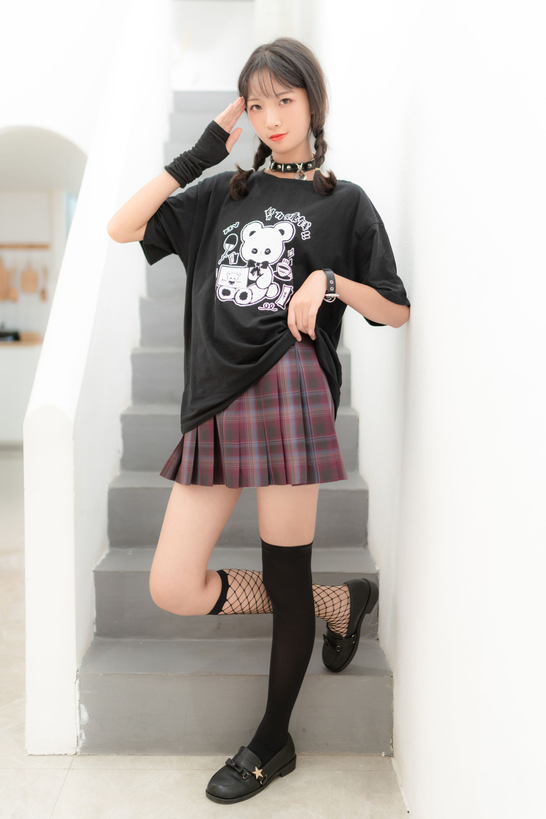 清纯妹子西瓜 - JK双拼袜-图5