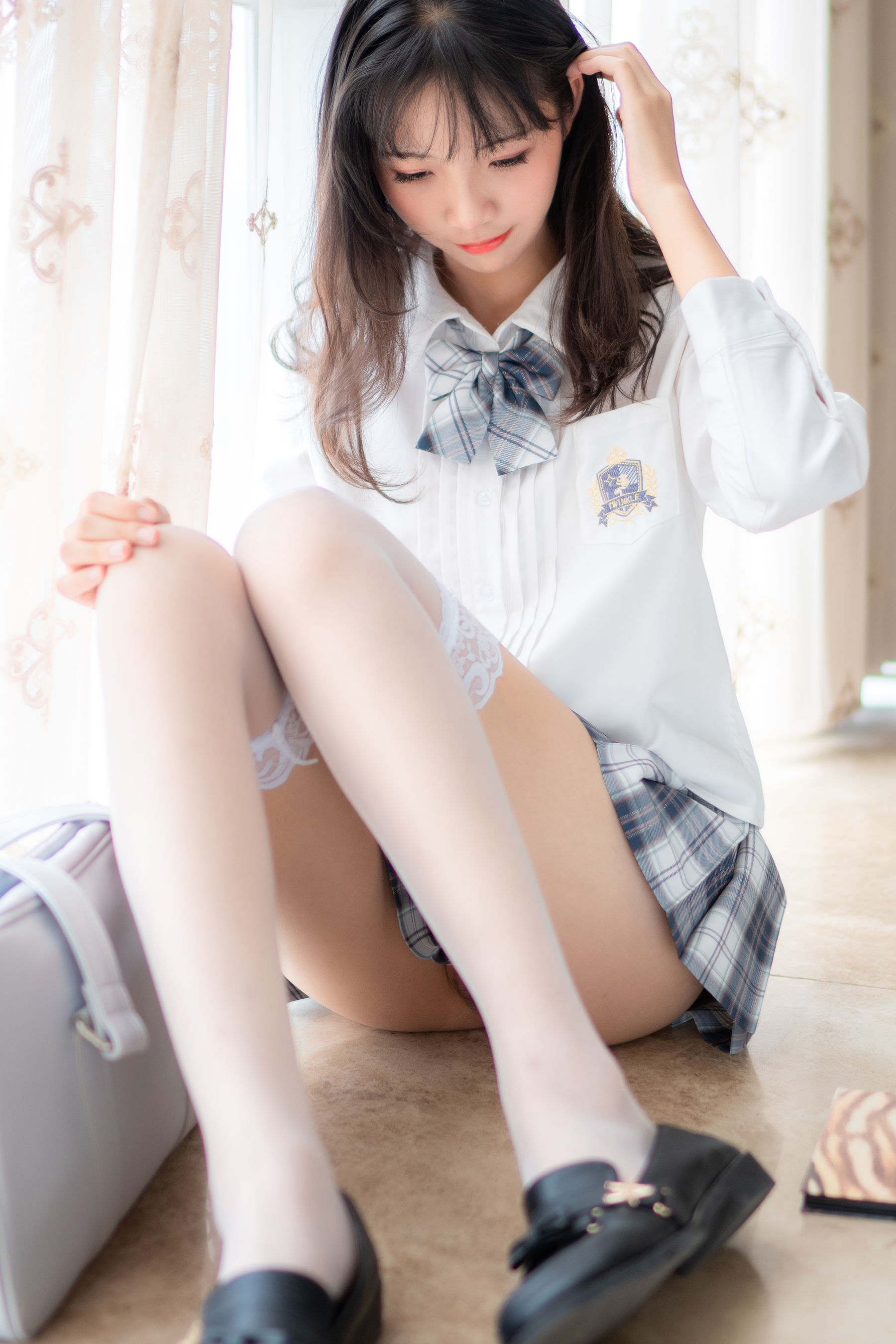 清纯妹子西瓜 - JK格子裙-图7