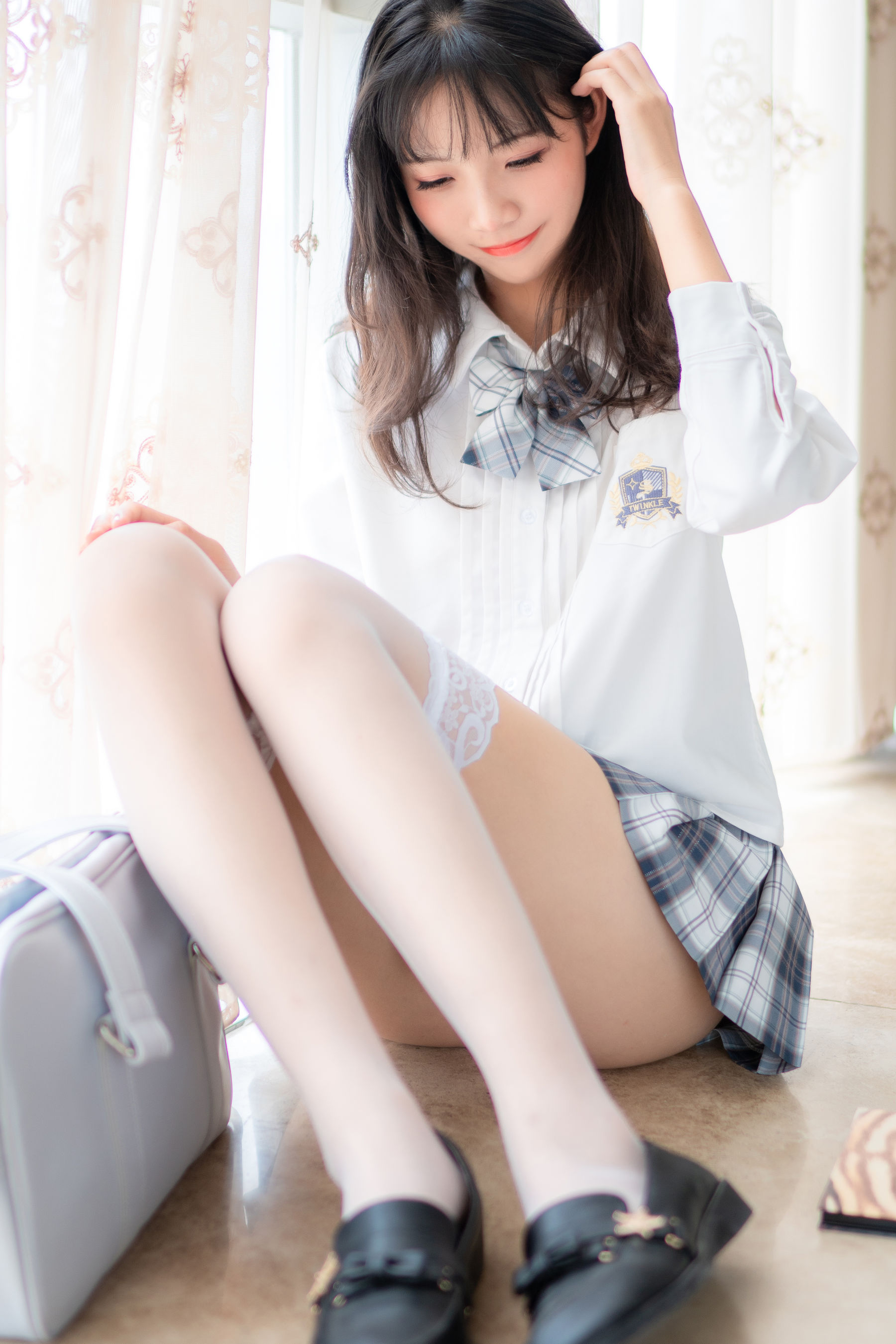 清纯妹子西瓜 - JK格子裙-图8