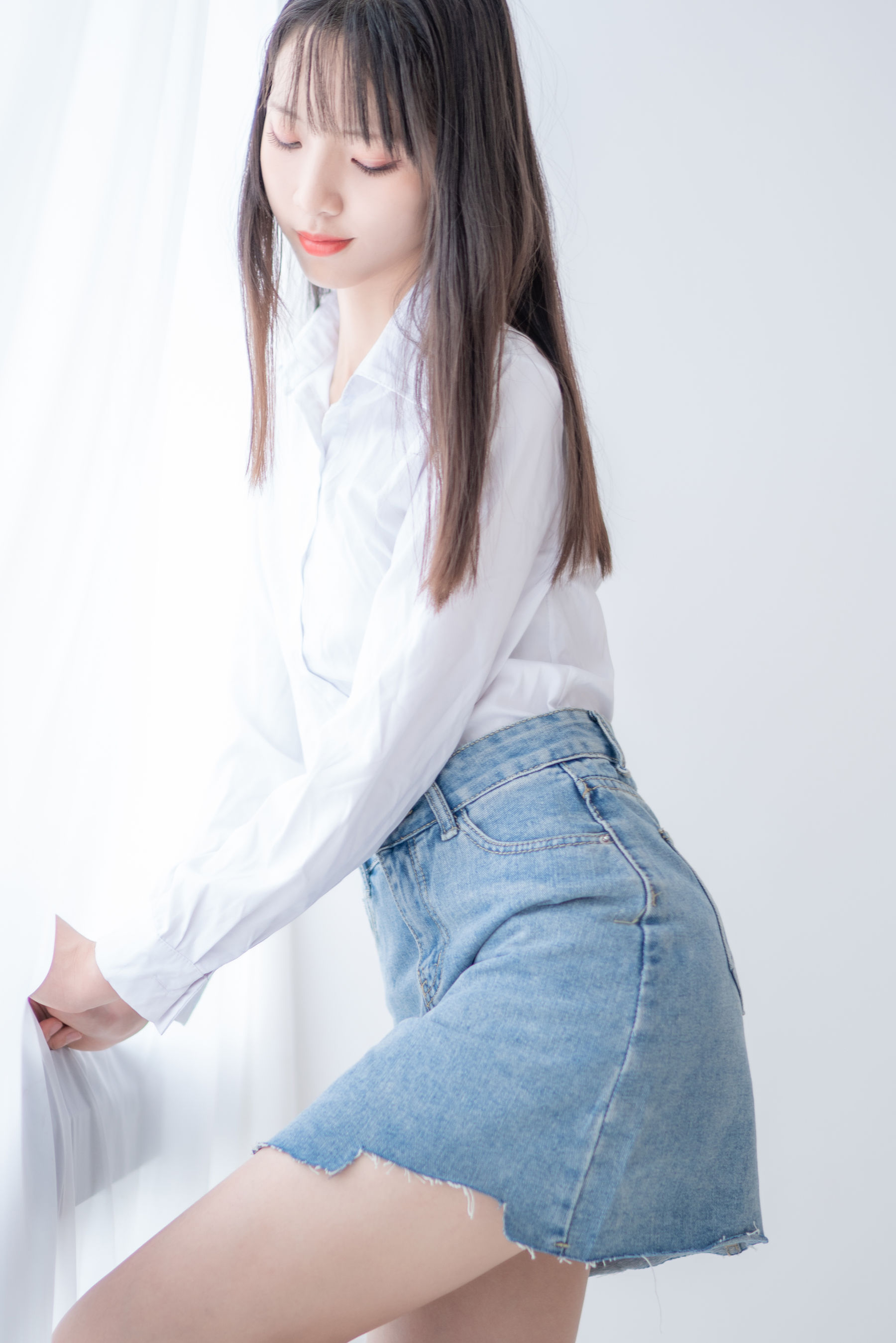 清纯妹子西瓜 - 衬衫牛仔裙-图19