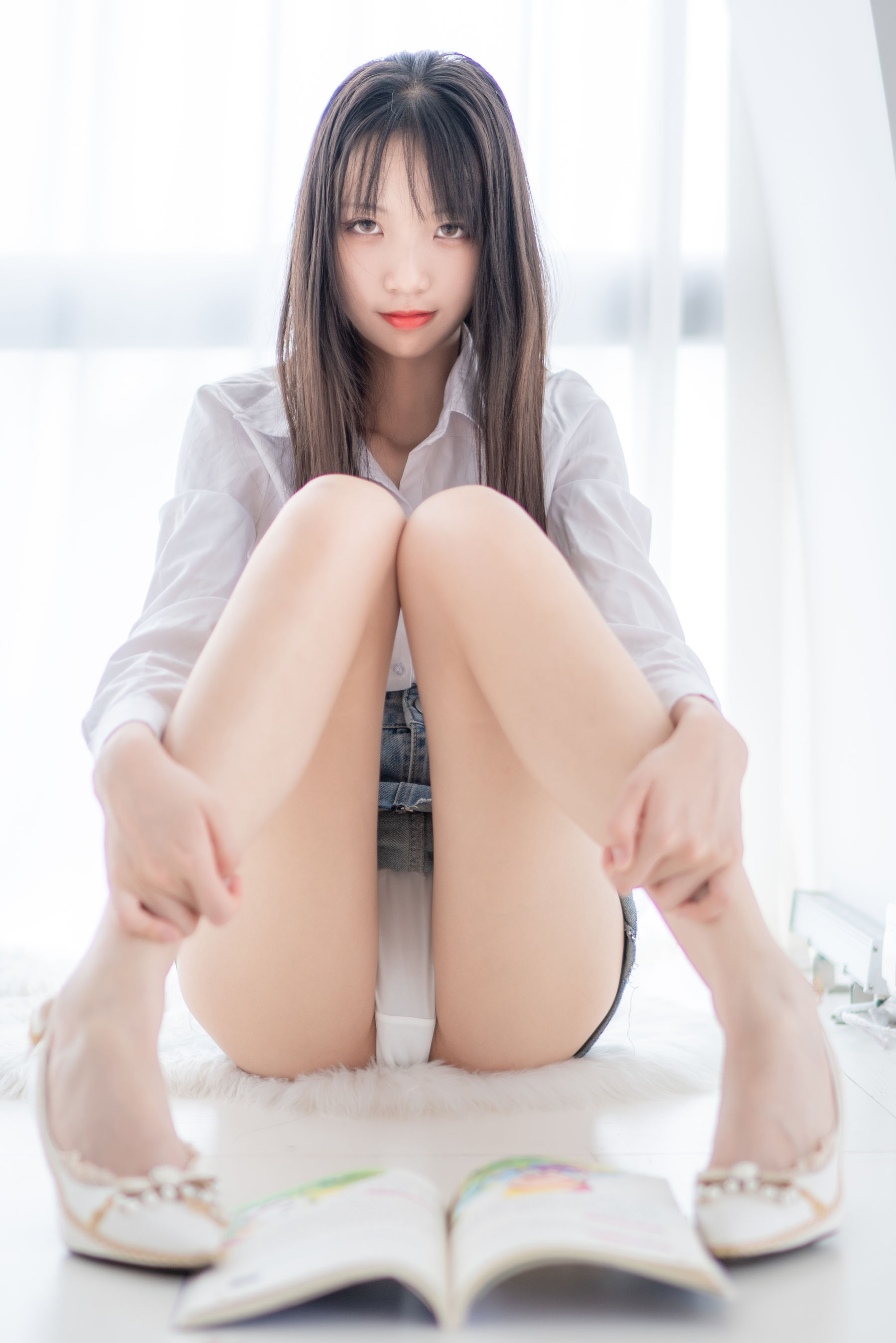 清纯妹子西瓜 - 衬衫牛仔裙-图37