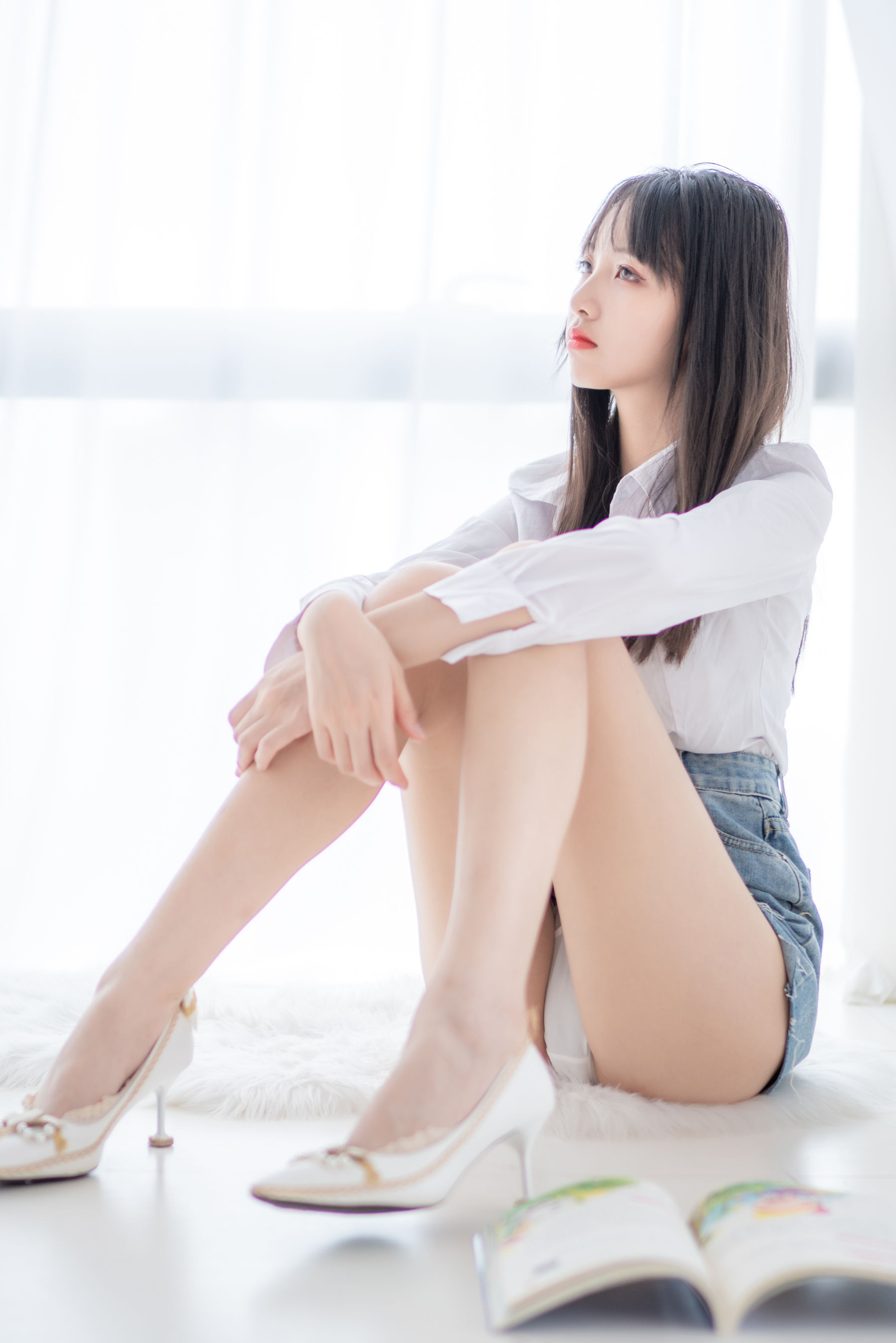 清纯妹子西瓜 - 衬衫牛仔裙-图39