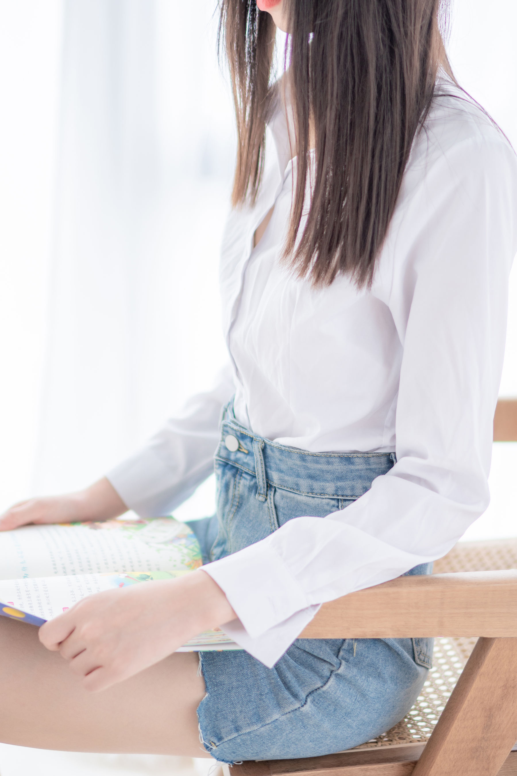 清纯妹子西瓜 - 衬衫牛仔裙-图50