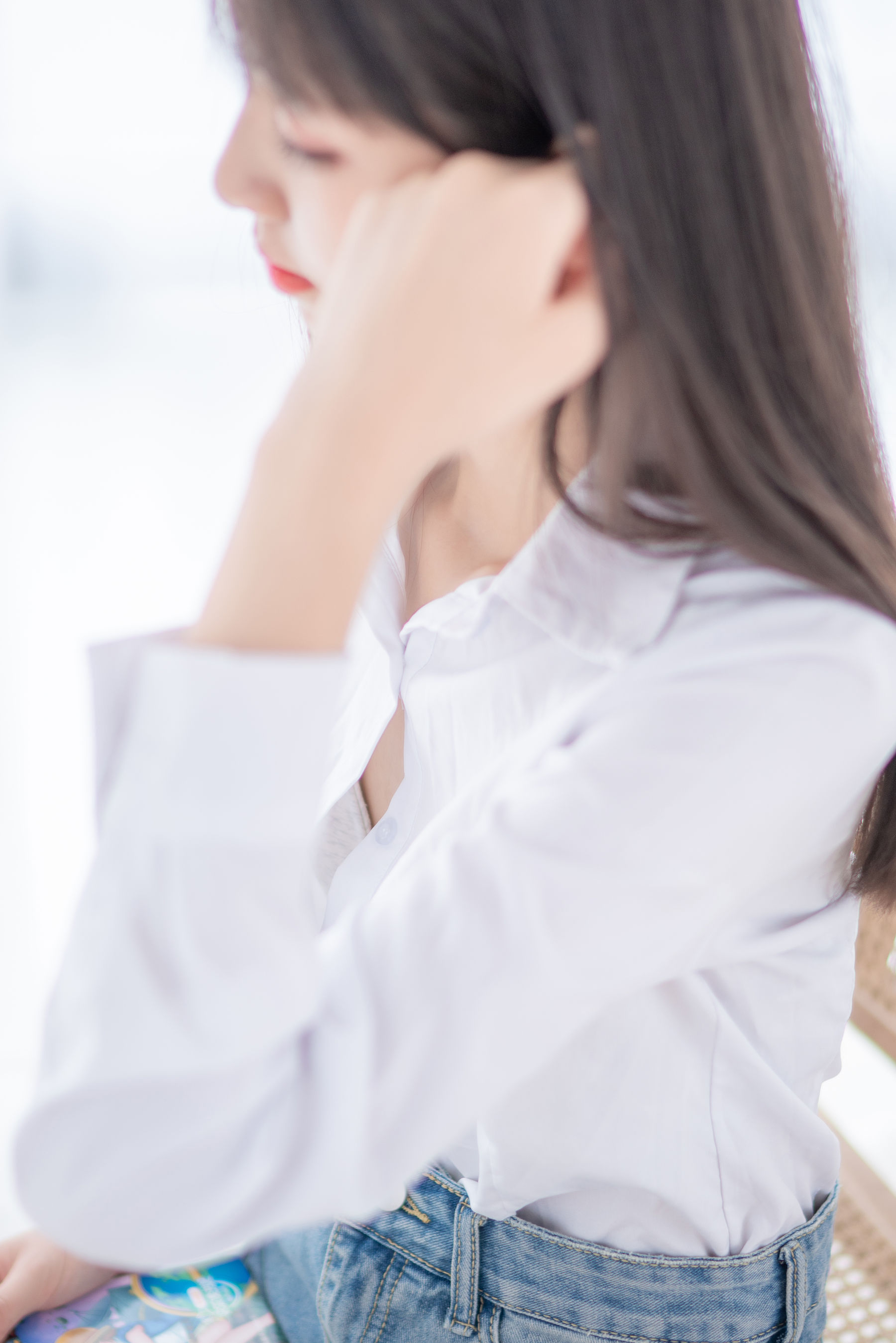 清纯妹子西瓜 - 衬衫牛仔裙-图56