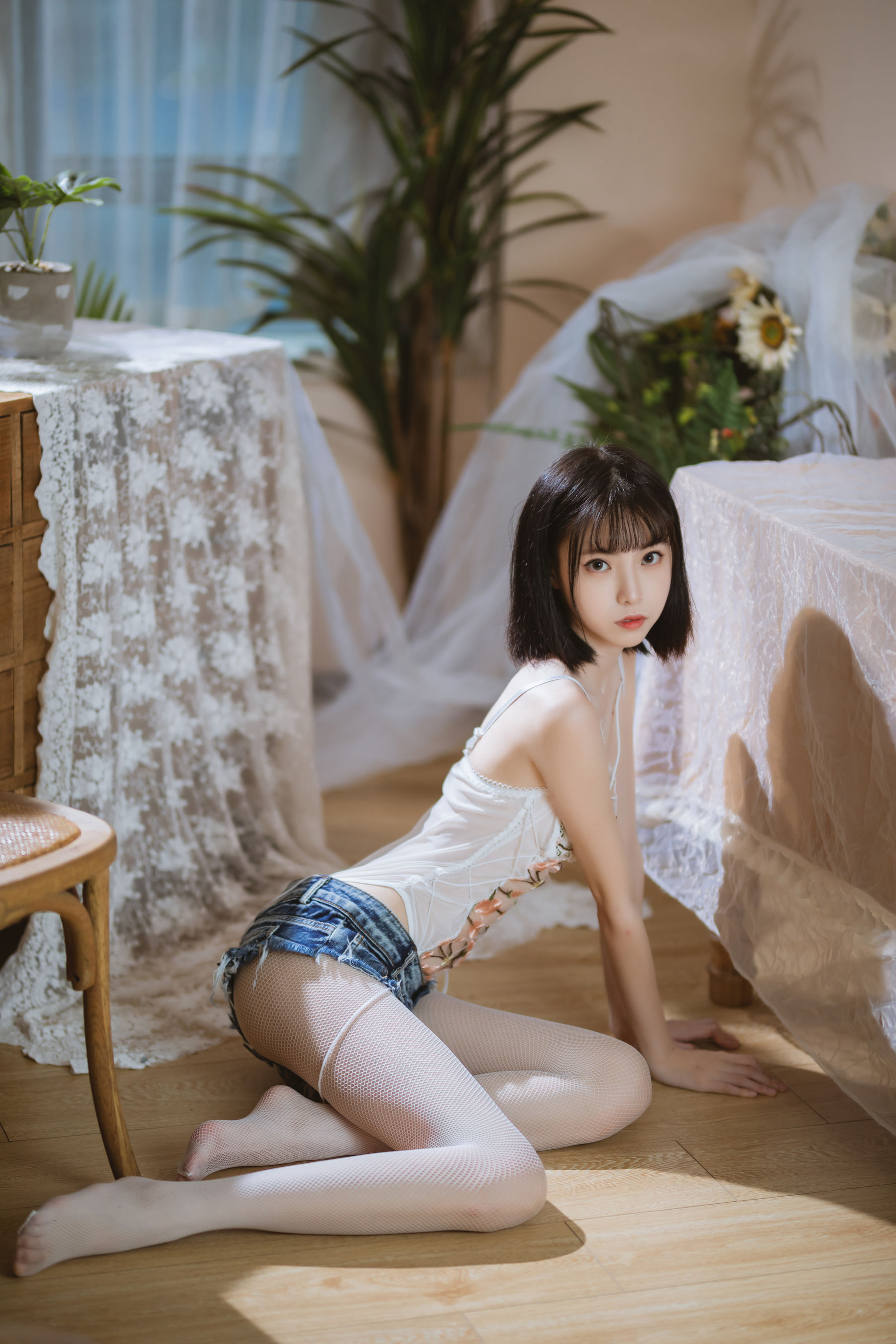 许岚 - 纯欲牛仔短裤-图33