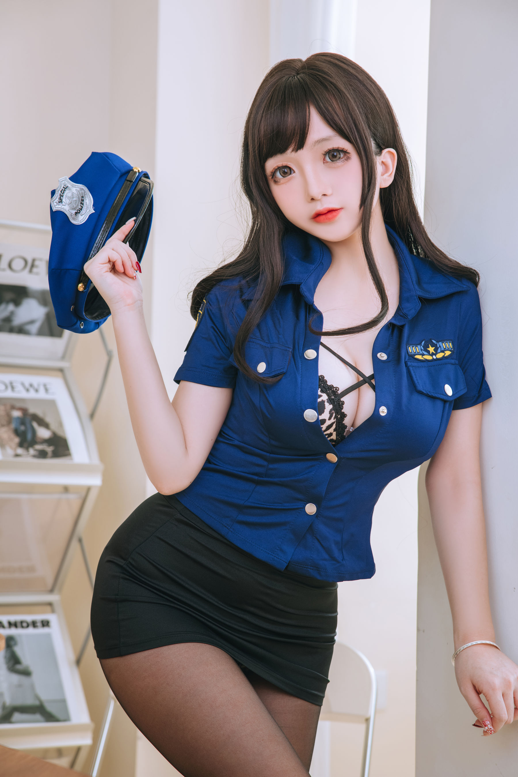 Cosplay日奈娇 - 豹纹女警-图29