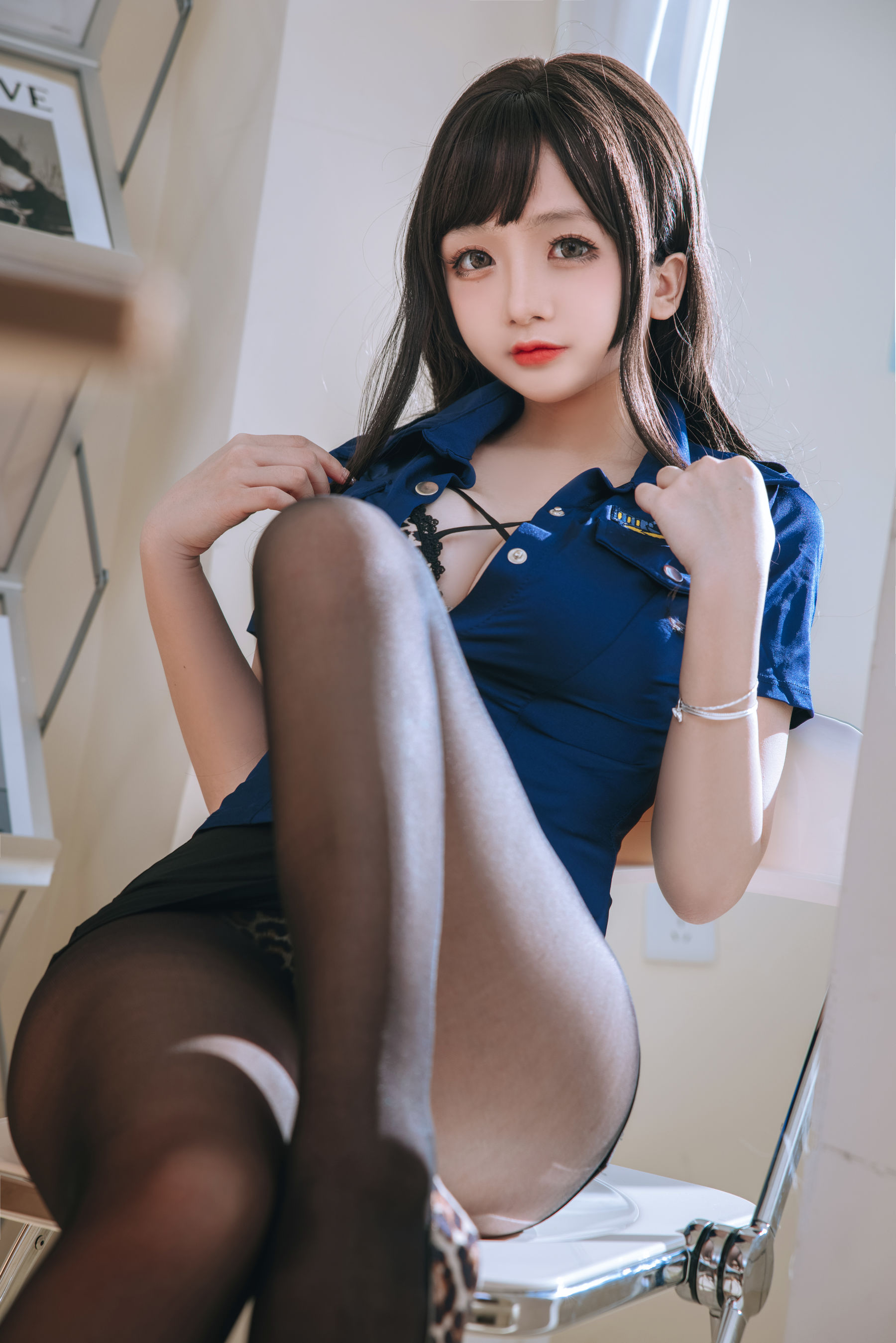 Cosplay日奈娇 - 豹纹女警-图31