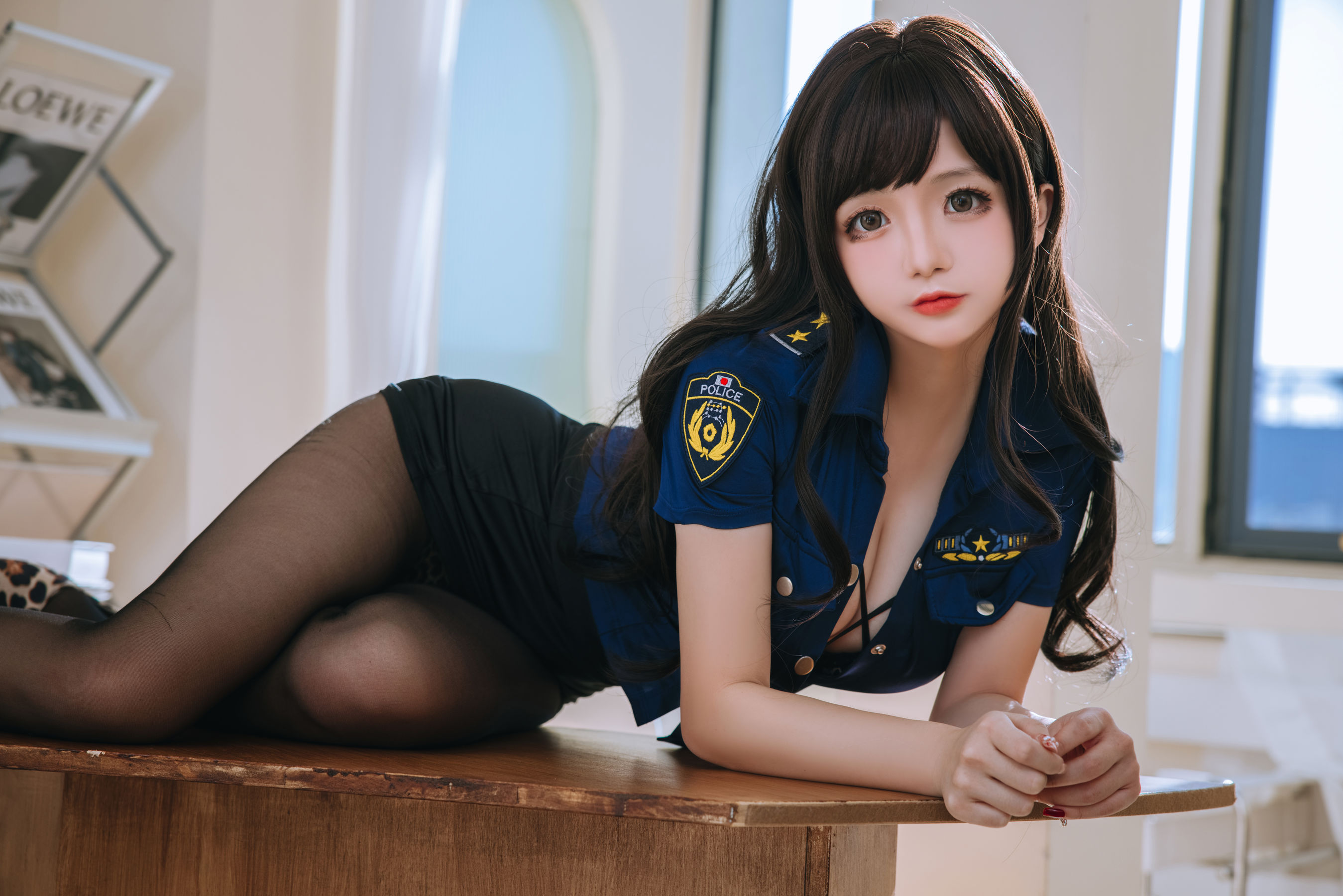 Cosplay日奈娇 - 豹纹女警-图43