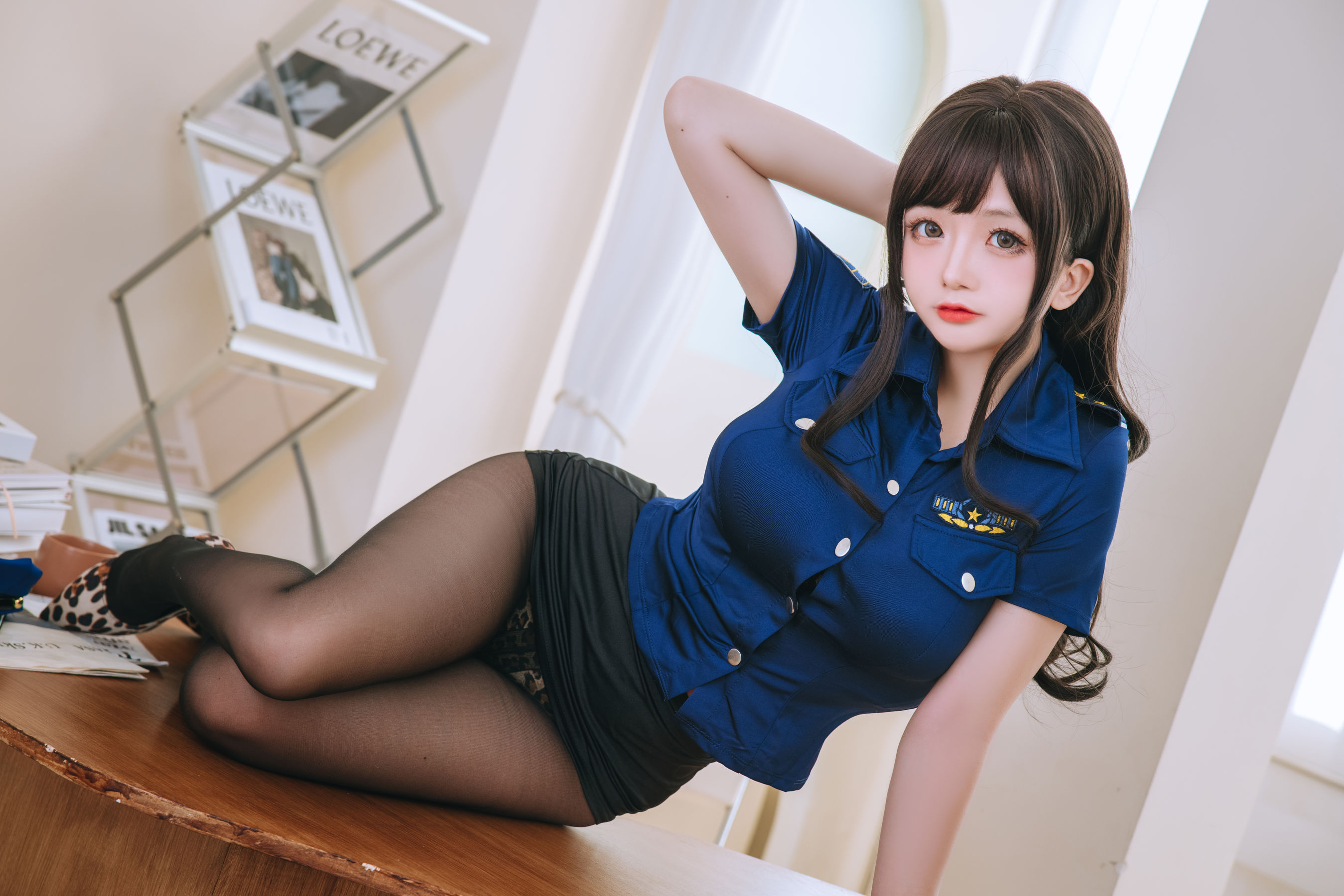 Cosplay日奈娇 - 豹纹女警-图5