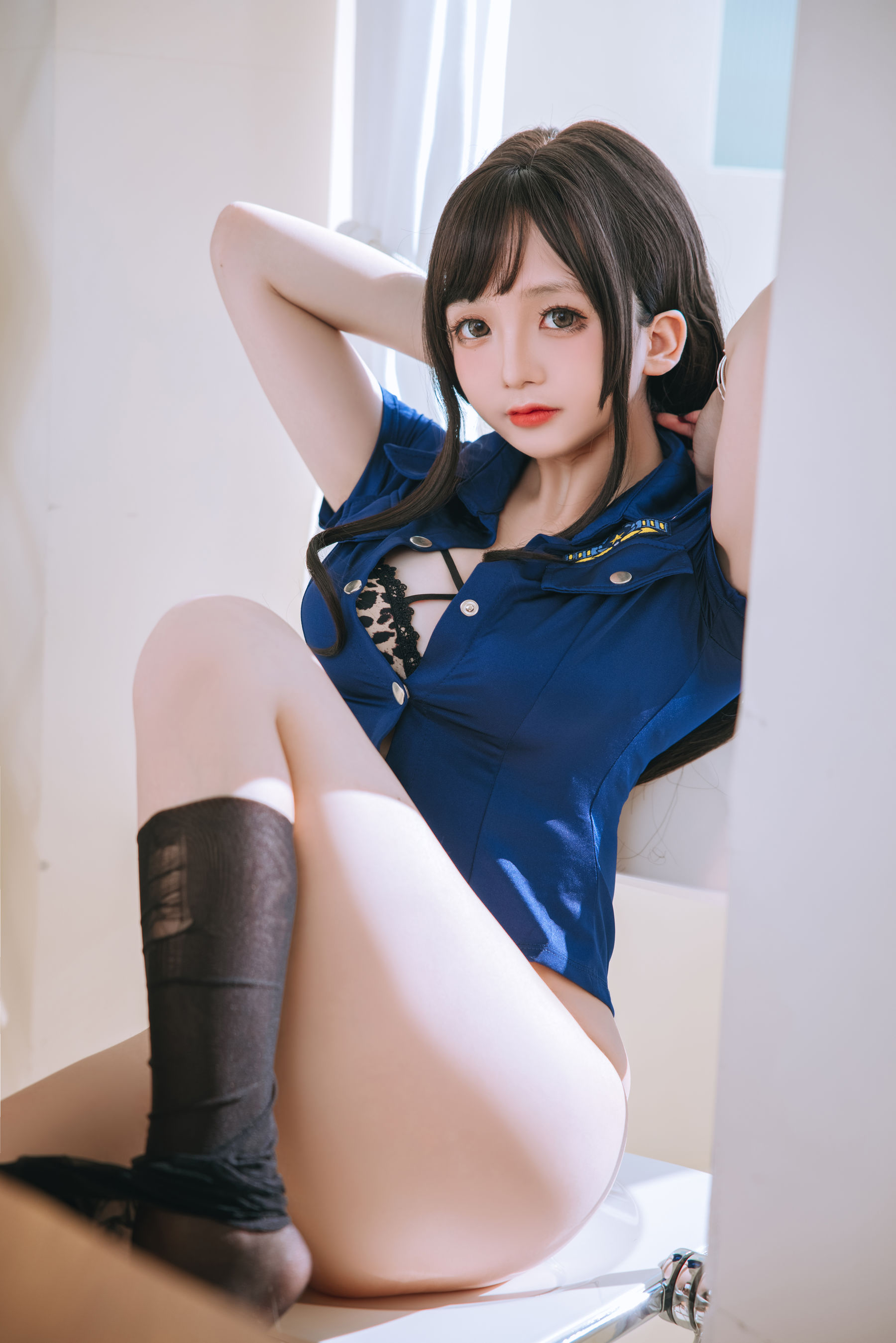 Cosplay日奈娇 - 豹纹女警-图60