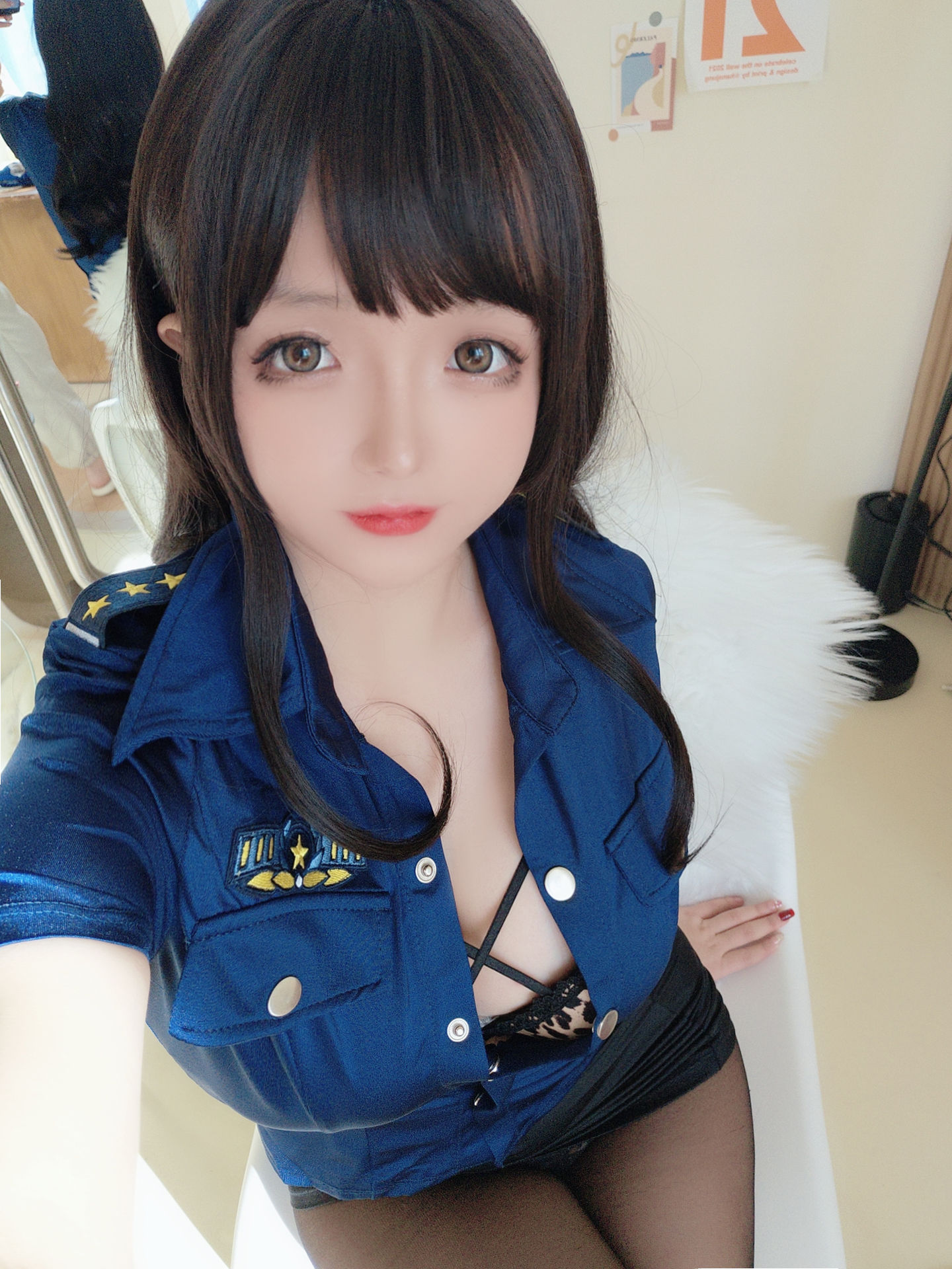 Cosplay日奈娇 - 豹纹女警-图80