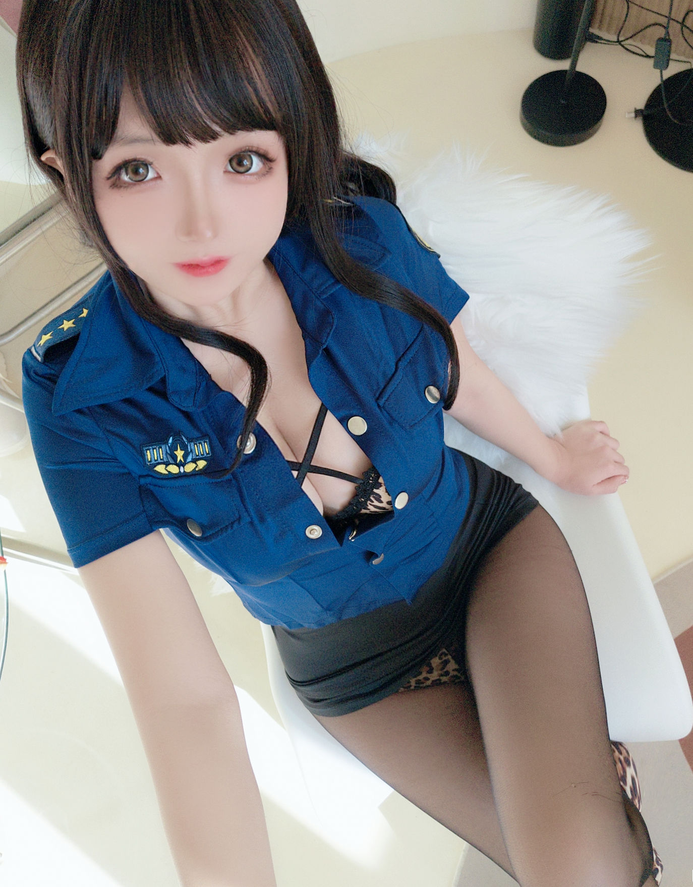 Cosplay日奈娇 - 豹纹女警-图82