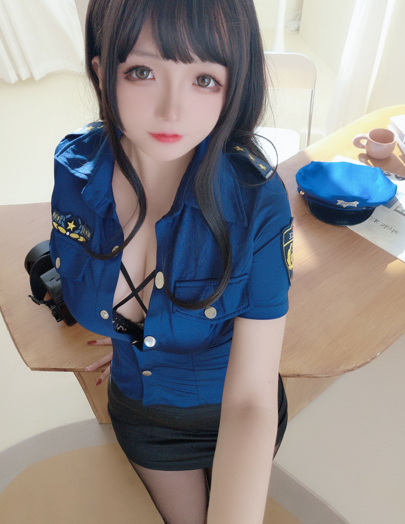 Cosplay日奈娇 - 豹纹女警-图96