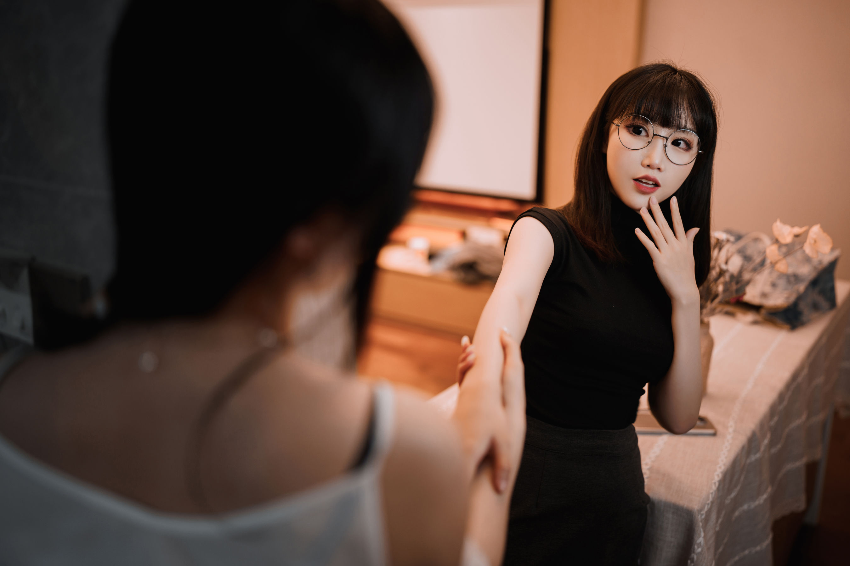 COS福利rioko凉凉子(肉扣热热子)&面饼仙儿 - OL百合-图12