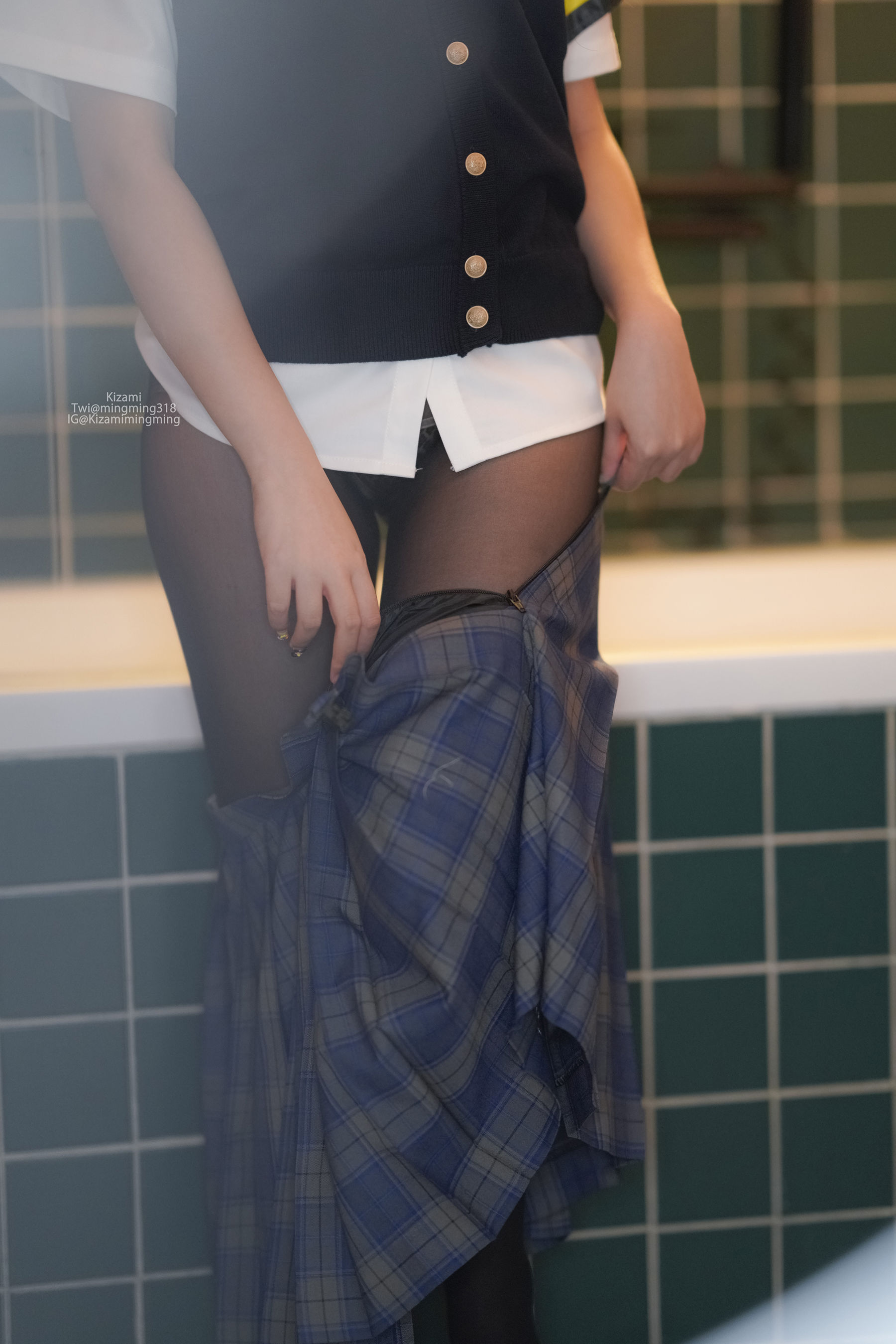 銘銘Kizami - JK黑丝-图51