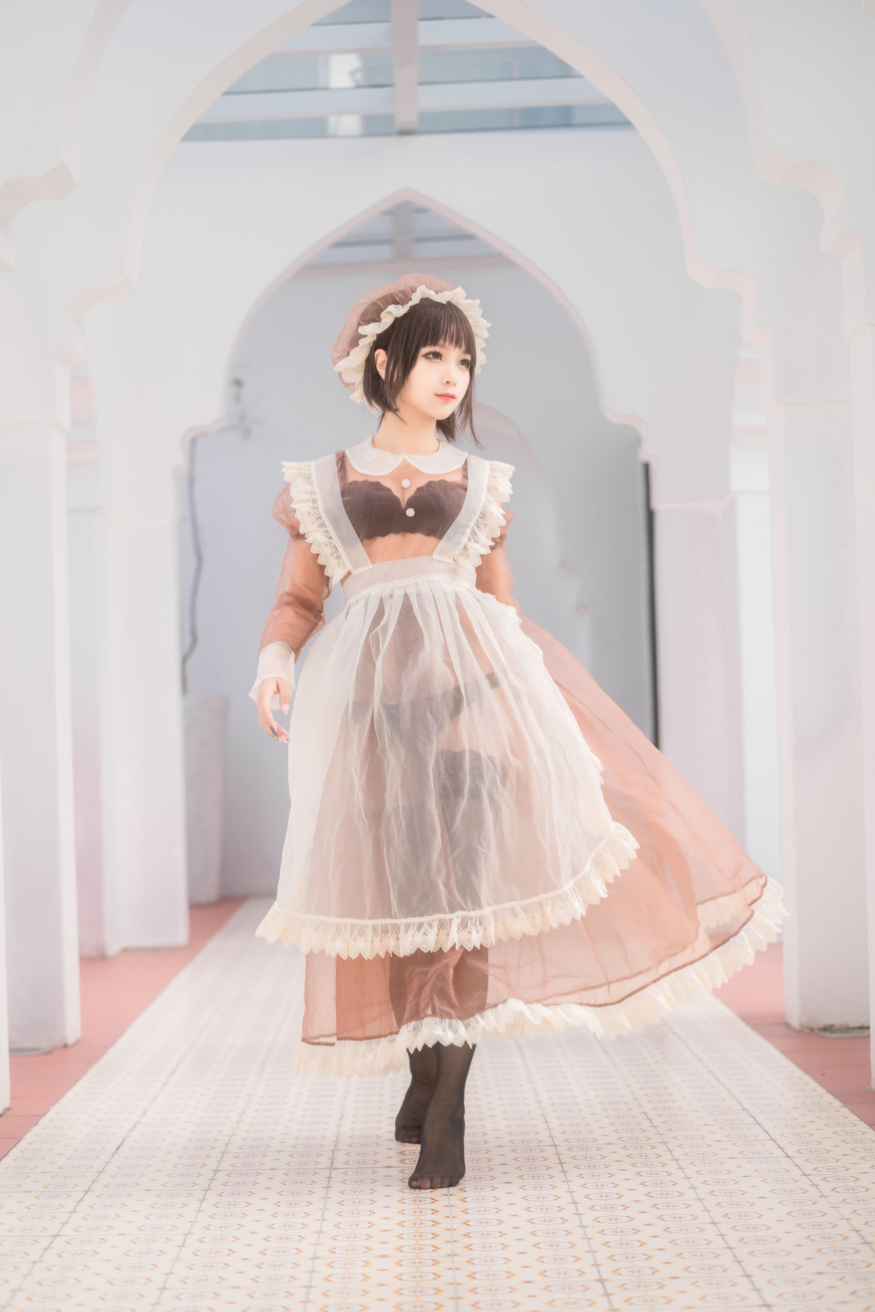 动漫博主蠢沫沫 - 纱-室外女仆-图11