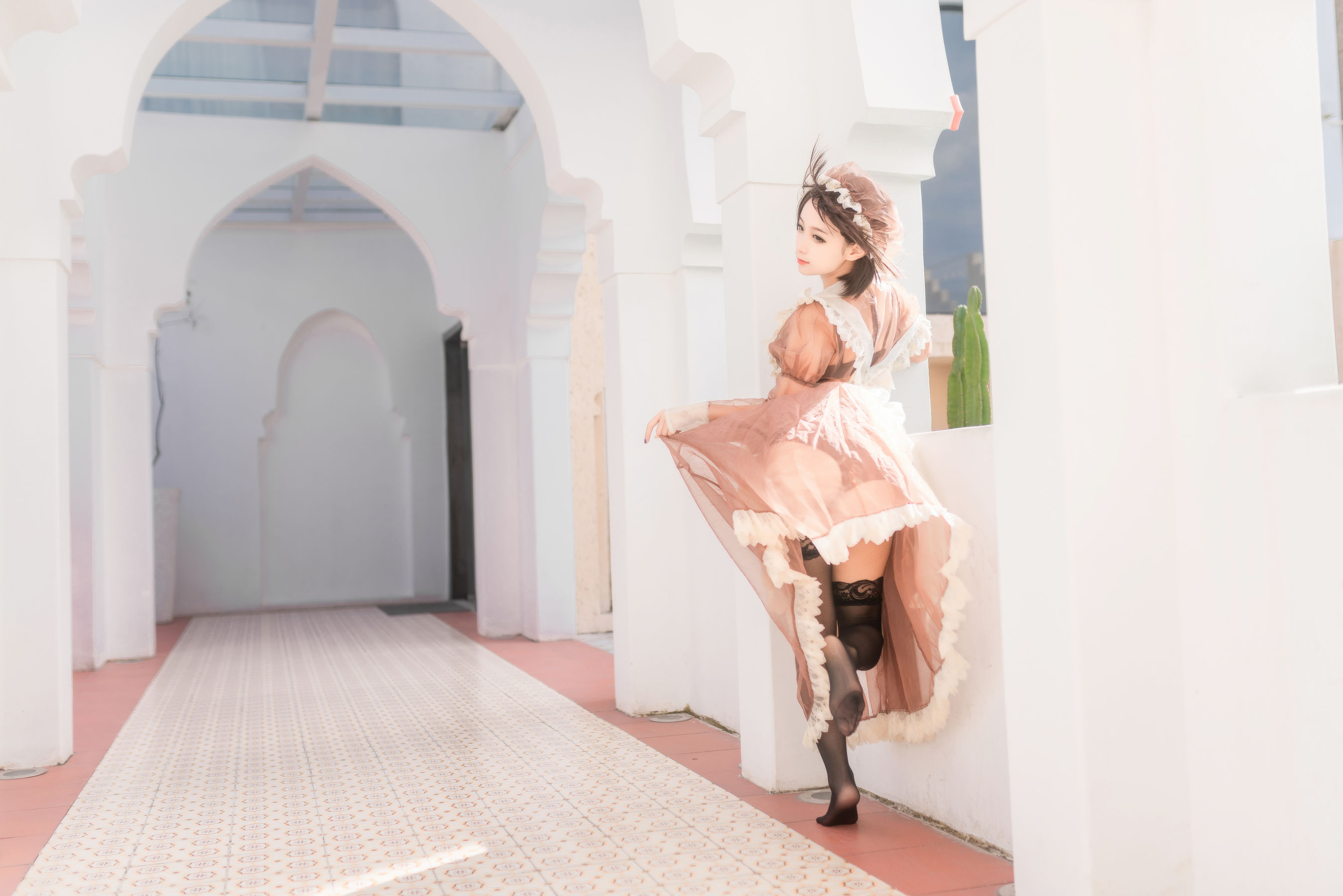 动漫博主蠢沫沫 - 纱-室外女仆-图2