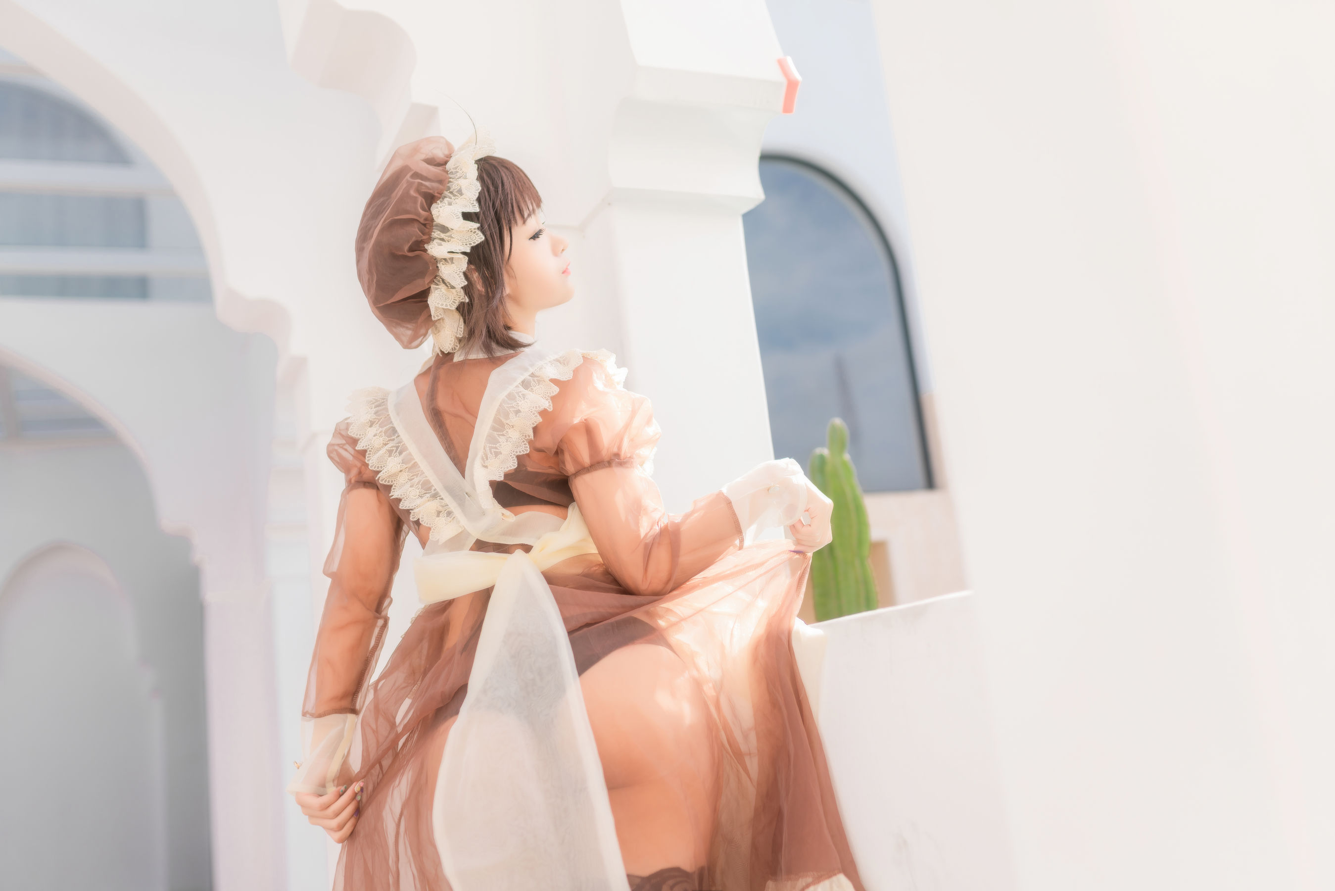 动漫博主蠢沫沫 - 纱-室外女仆-图4