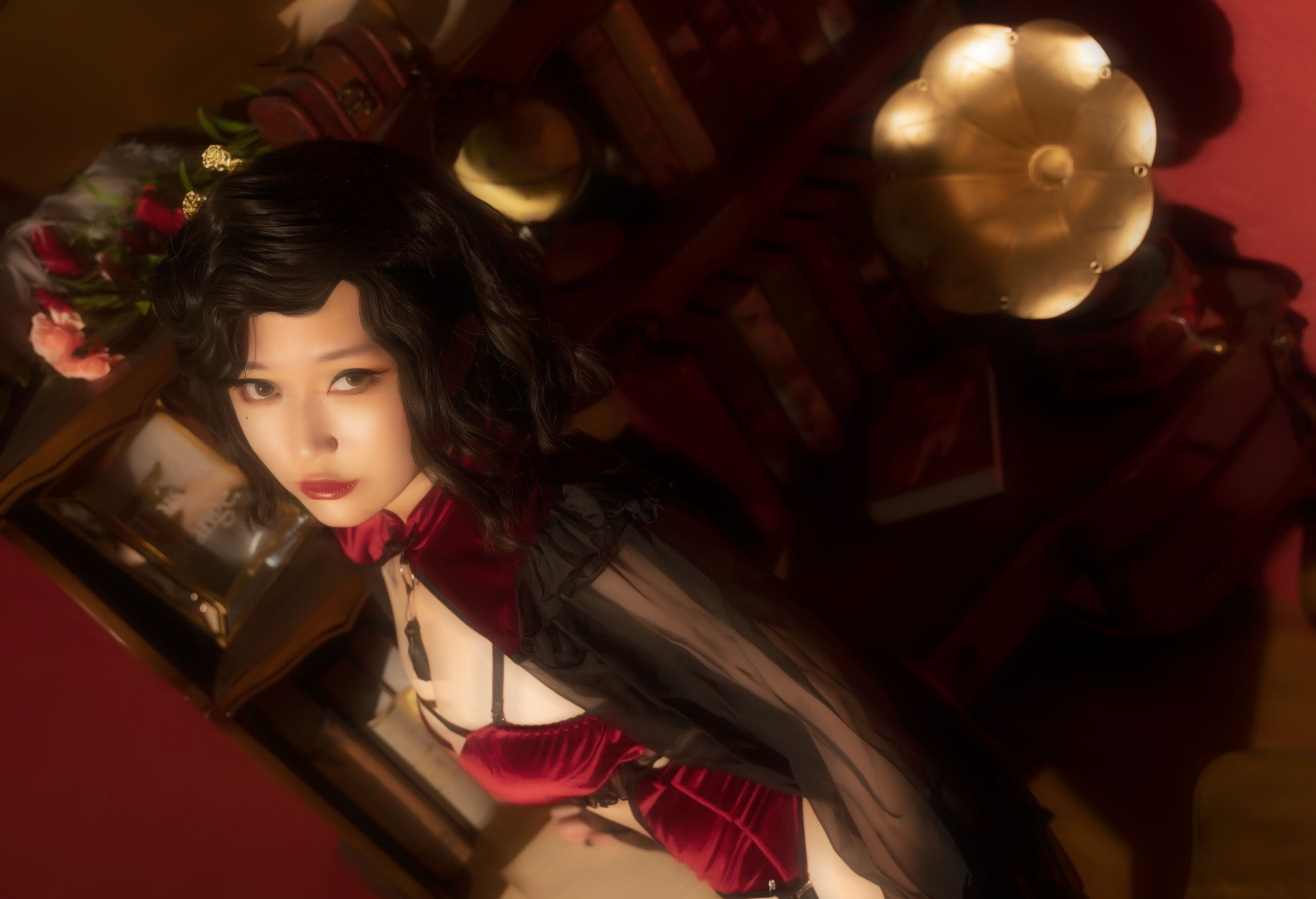 奇行家狗崽(棕桠阿狗崽) - 红丝绒旗袍-图14