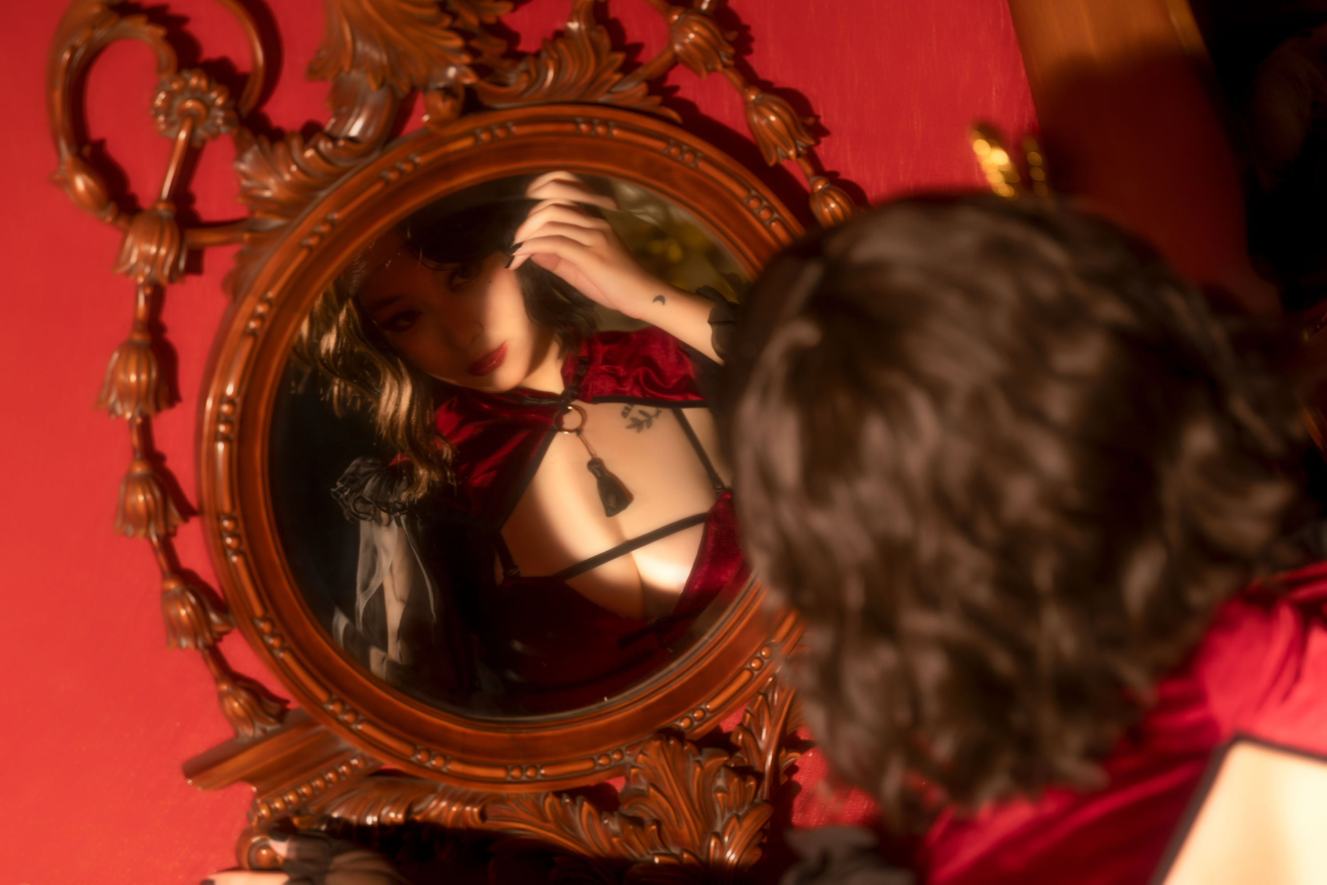 奇行家狗崽(棕桠阿狗崽) - 红丝绒旗袍-图1