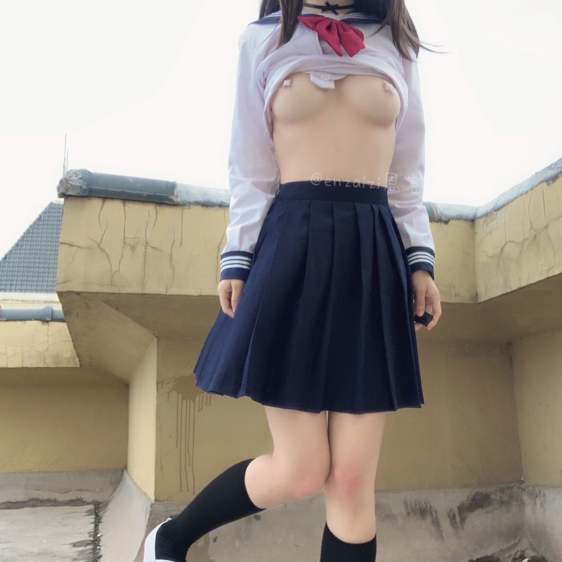 恩崽 - 天台水手服-图10