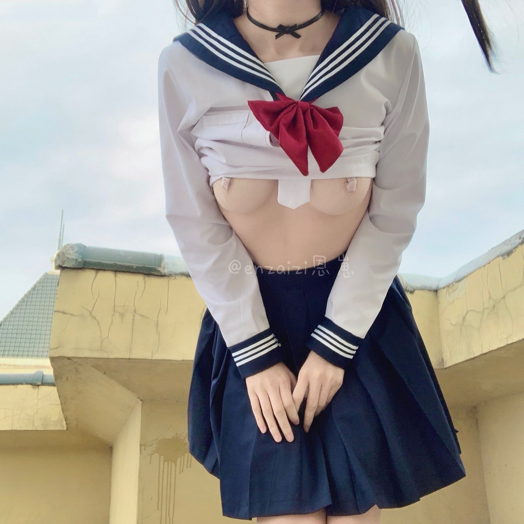 恩崽 - 天台水手服-图110