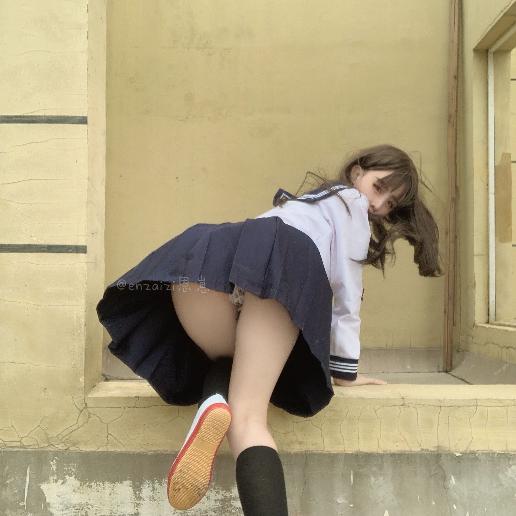 恩崽 - 天台水手服-图20