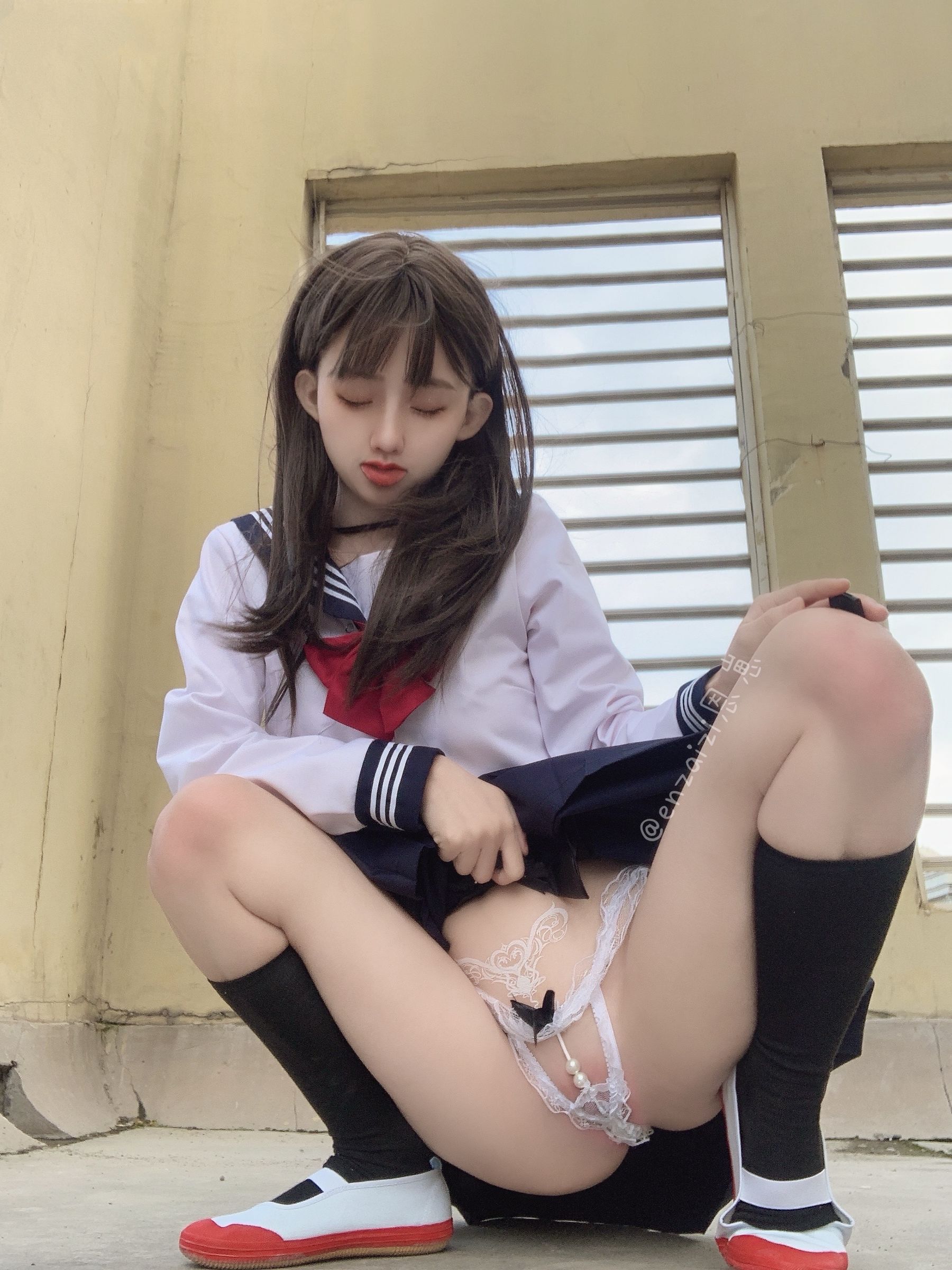 恩崽 - 天台水手服-图58