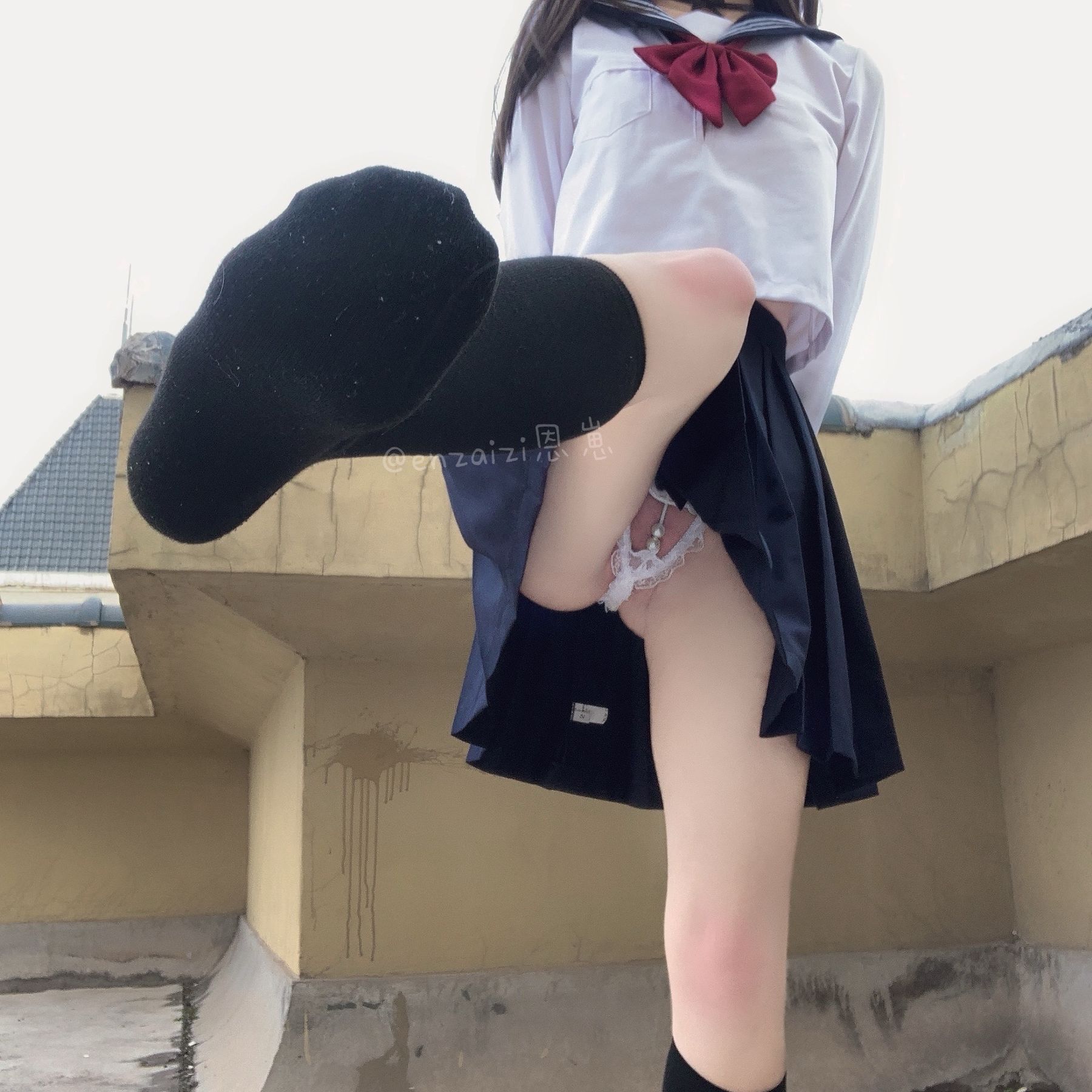 恩崽 - 天台水手服-图7