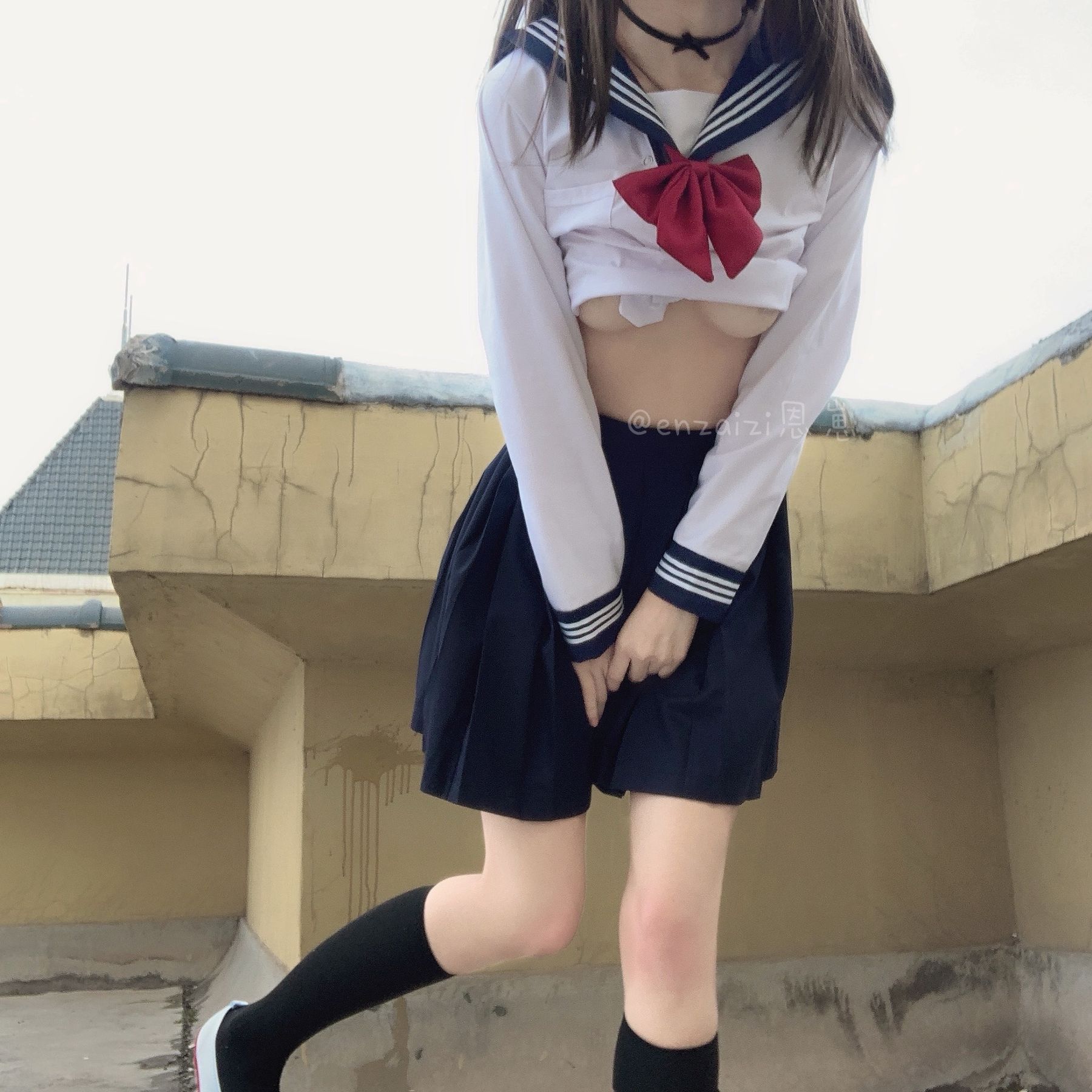 恩崽 - 天台水手服-图8