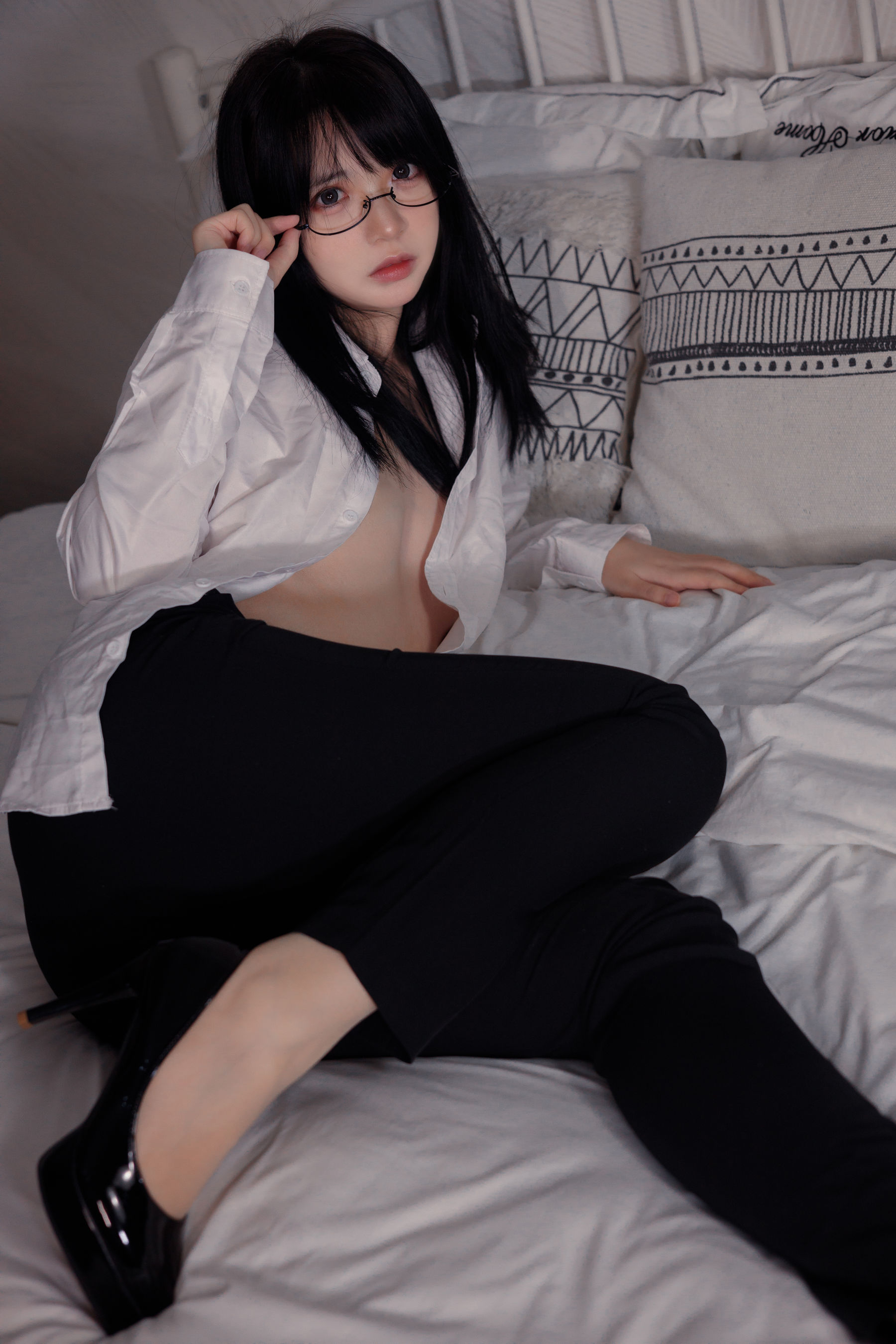 疯猫ss - 白色情人节福袋 长裤OL-图4