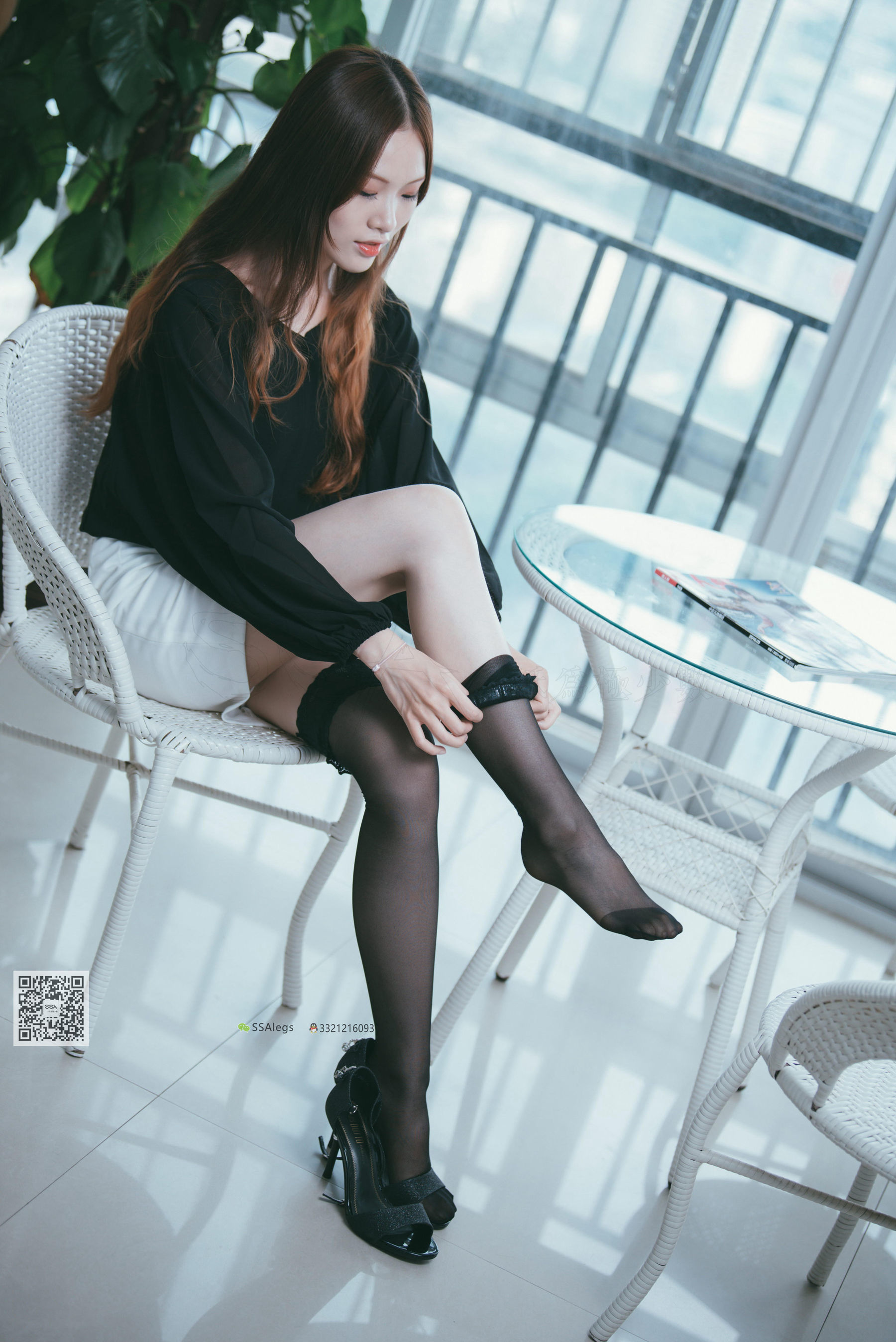 超清写真 No.001 办公室职业装《绫》长筒黑丝-图15