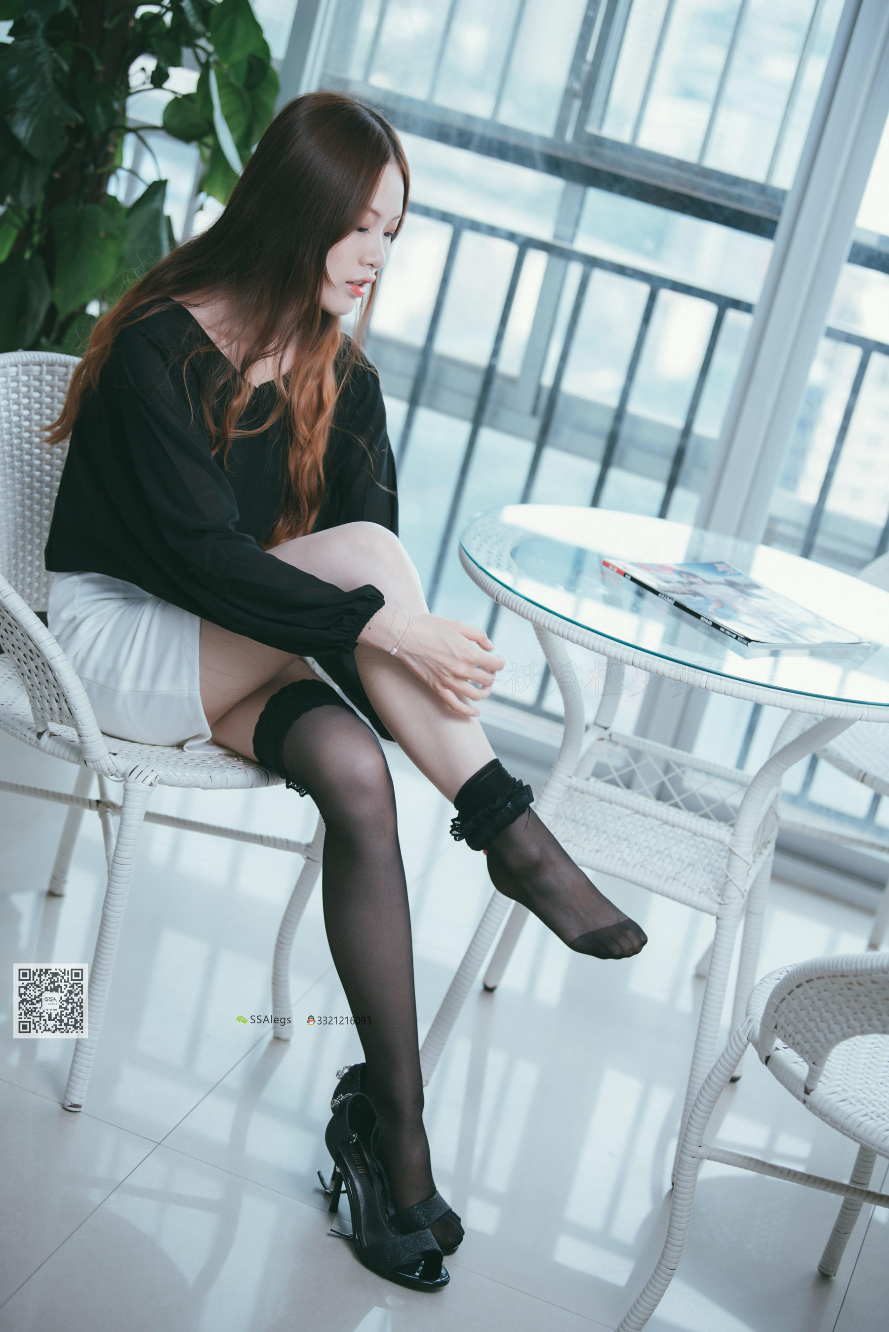 超清写真 No.001 办公室职业装《绫》长筒黑丝-图16