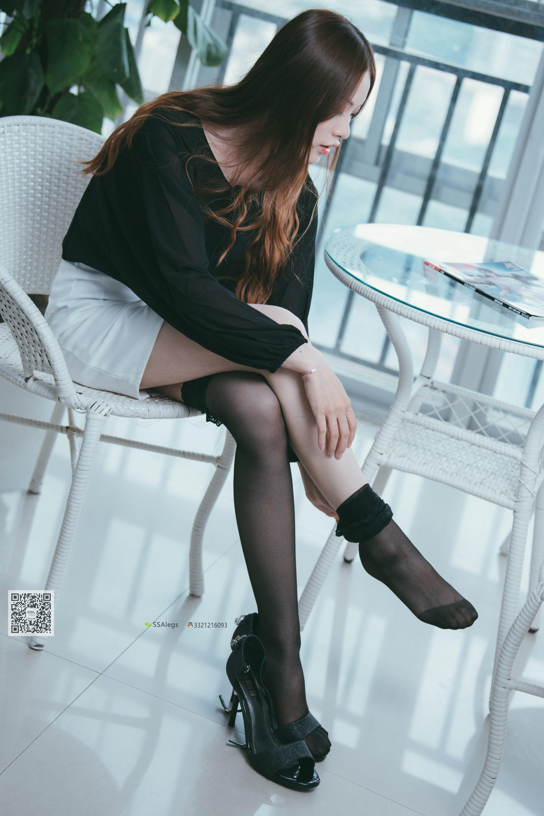 超清写真 No.001 办公室职业装《绫》长筒黑丝-图17