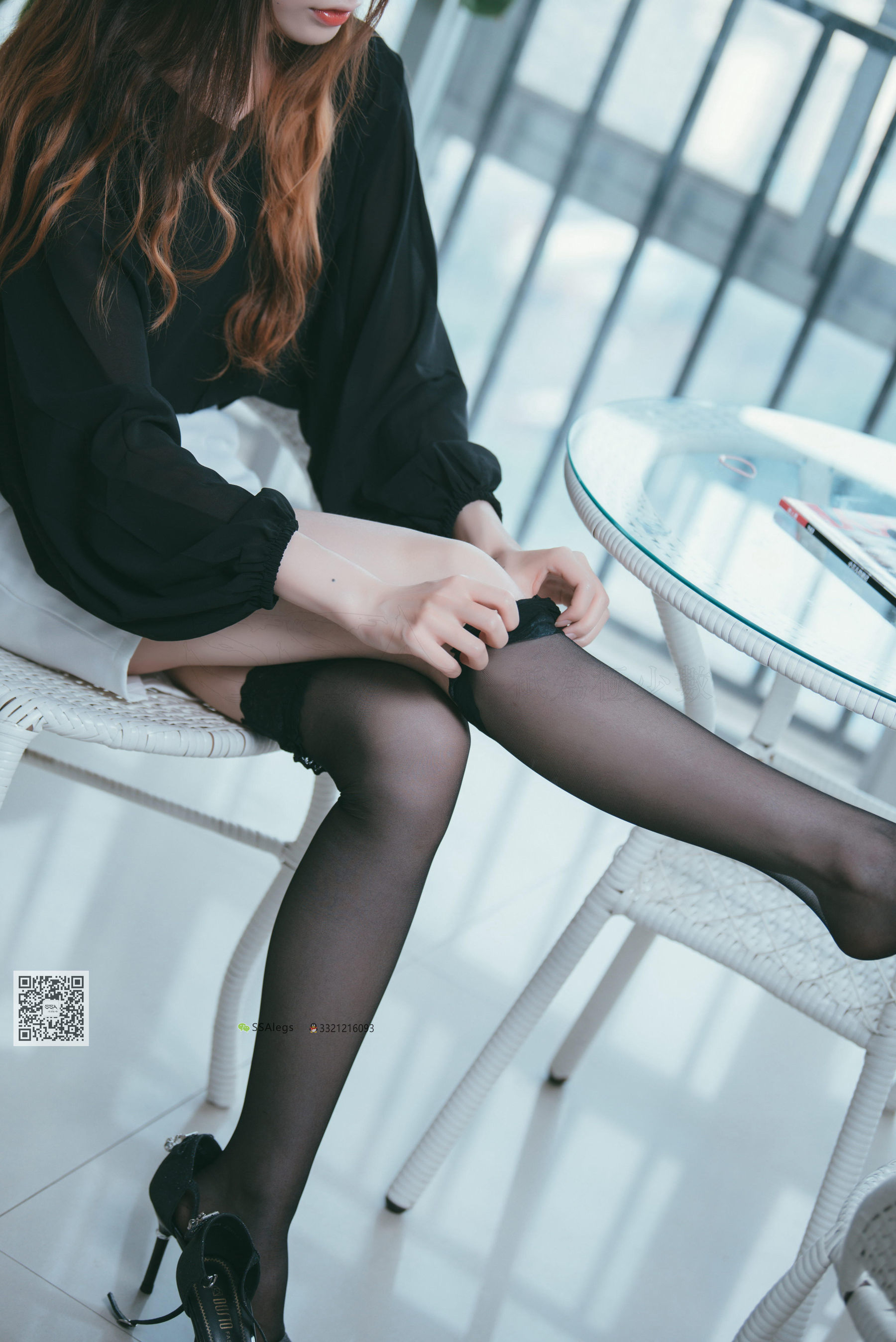 超清写真 No.001 办公室职业装《绫》长筒黑丝-图21