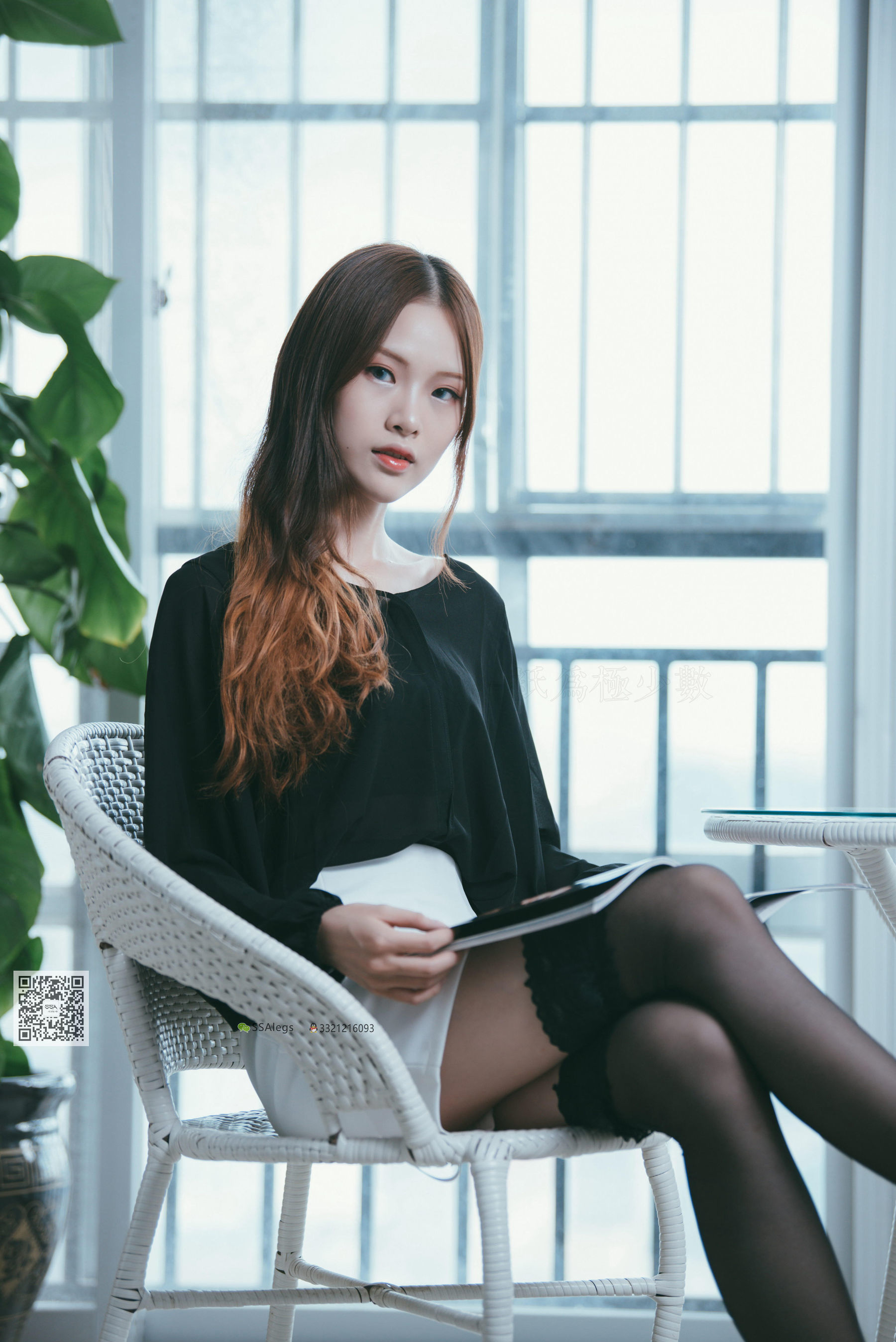 超清写真 No.001 办公室职业装《绫》长筒黑丝-图23