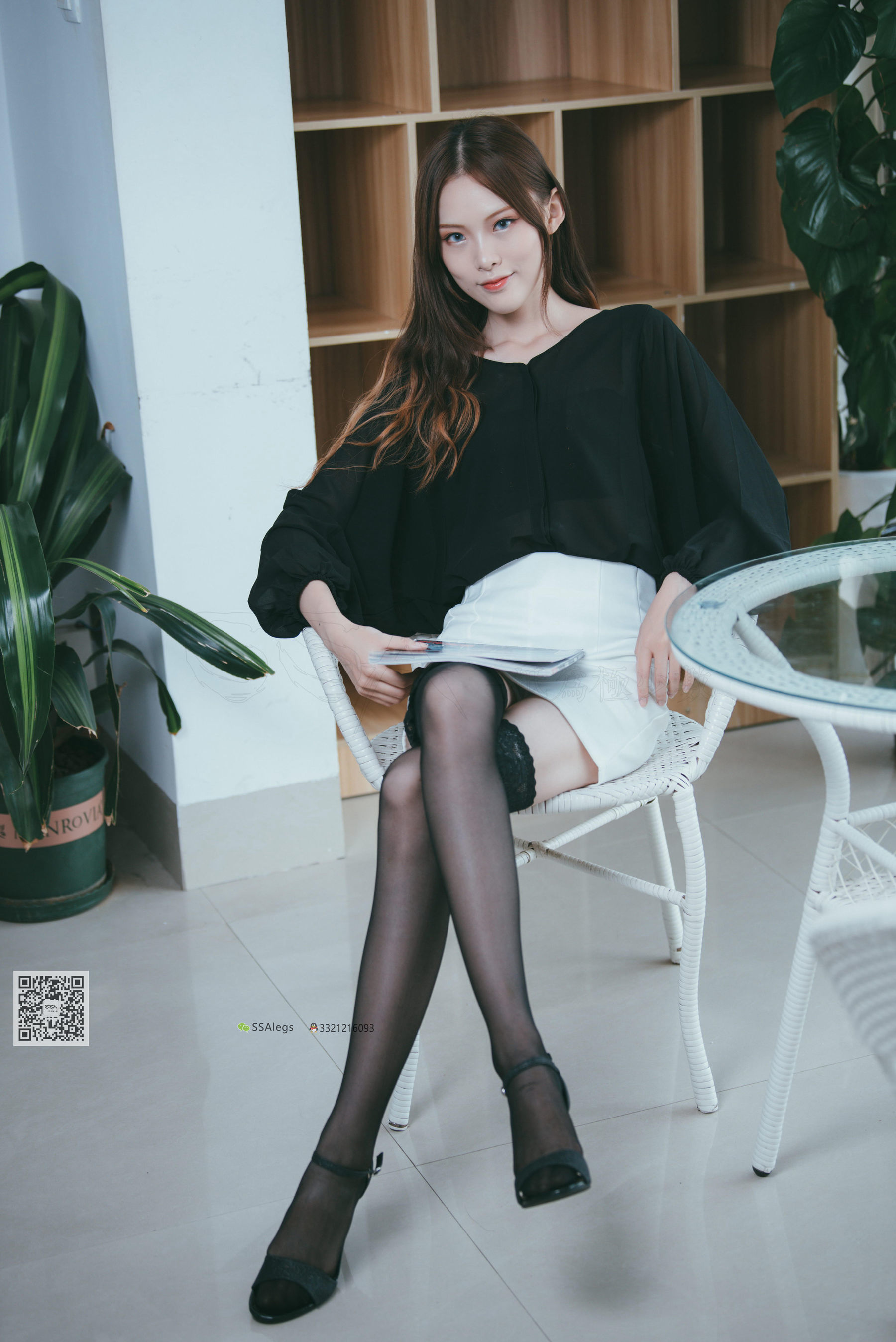 超清写真 No.001 办公室职业装《绫》长筒黑丝-图24