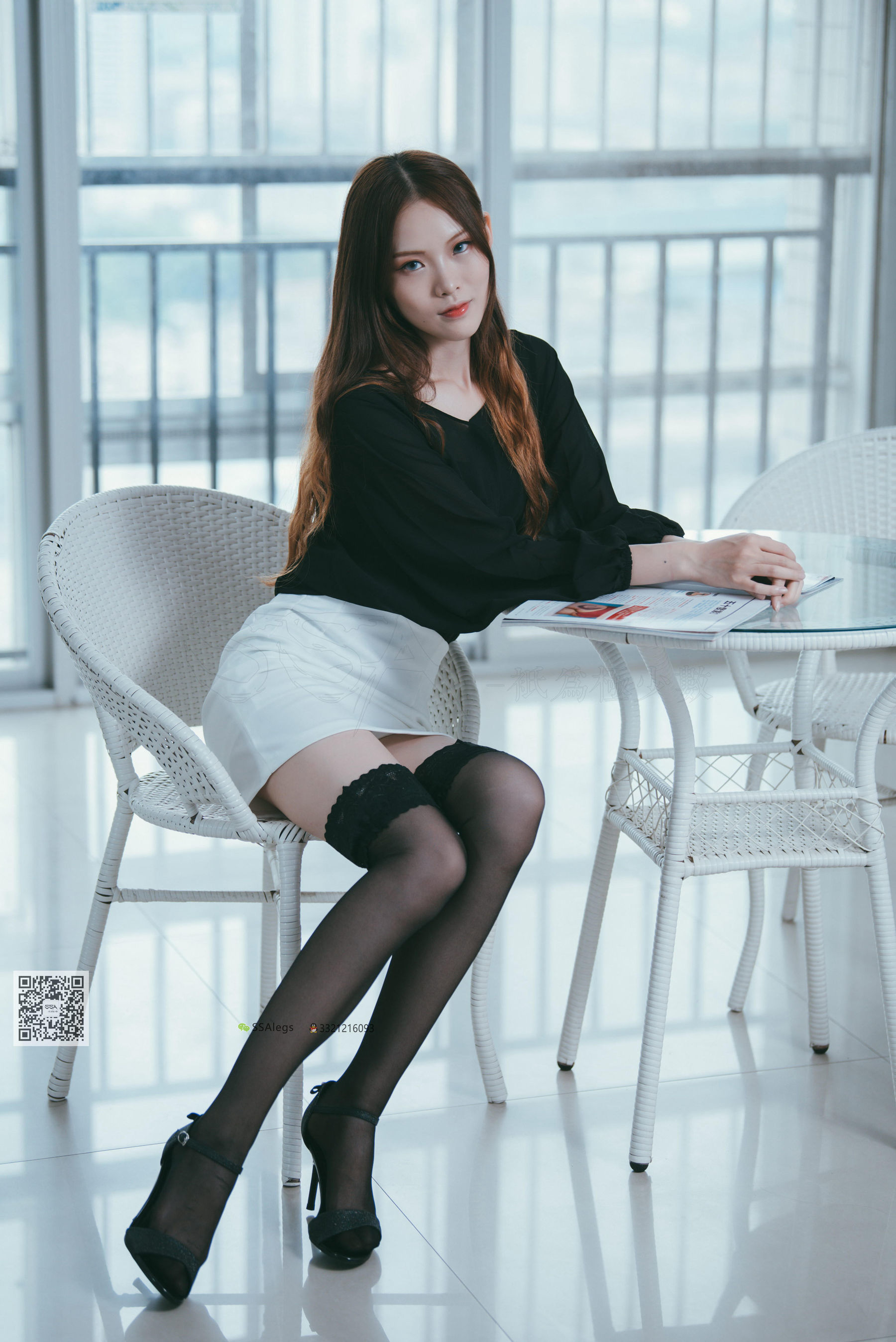 超清写真 No.001 办公室职业装《绫》长筒黑丝-图25